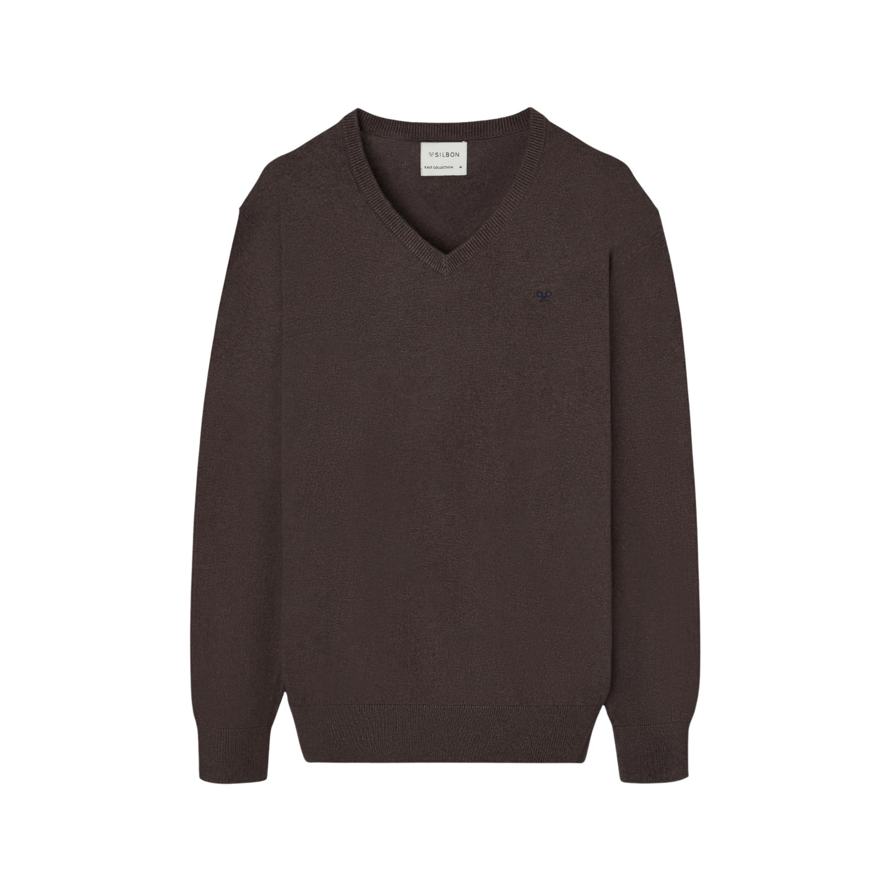 8447340166515 - Gesticktes klassisches Tennisracket-Polo mit Rundhalsausschnitt Silbon