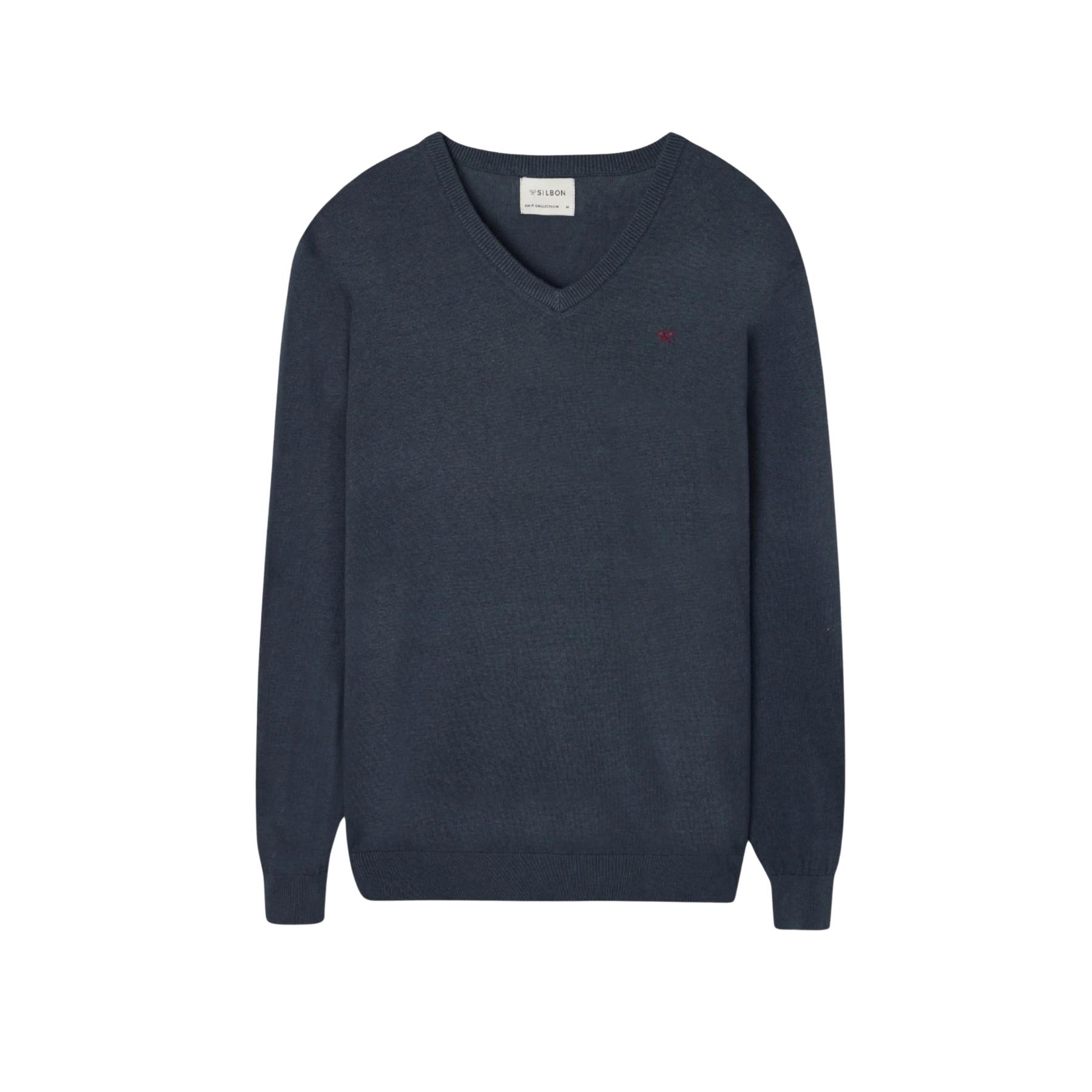 8447340166607 - Gesticktes klassisches Tennisracket-Polo mit Rundhalsausschnitt Silbon