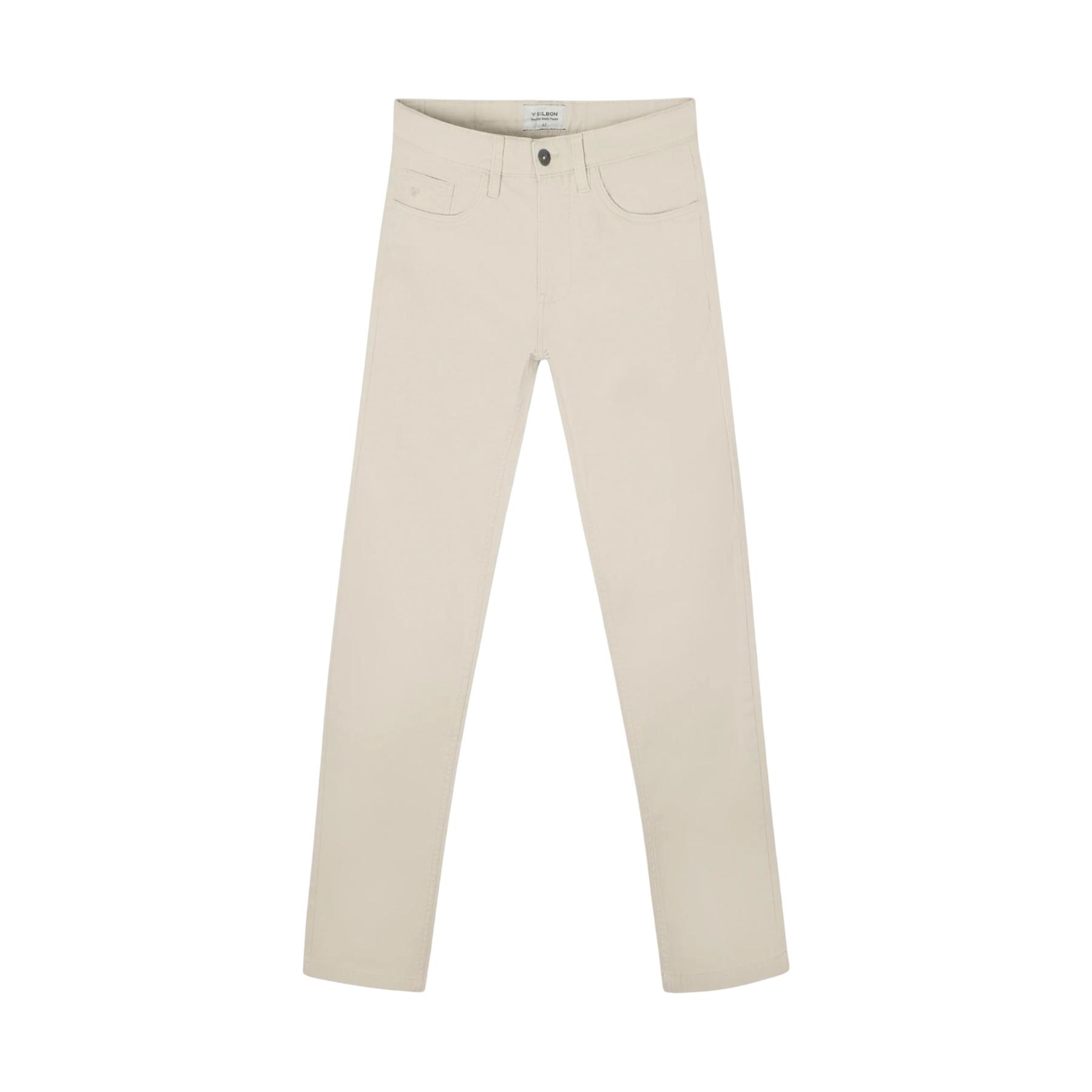 8447340213677 - Fünf-Taschen-Hose aus Baumwollmix Silbon