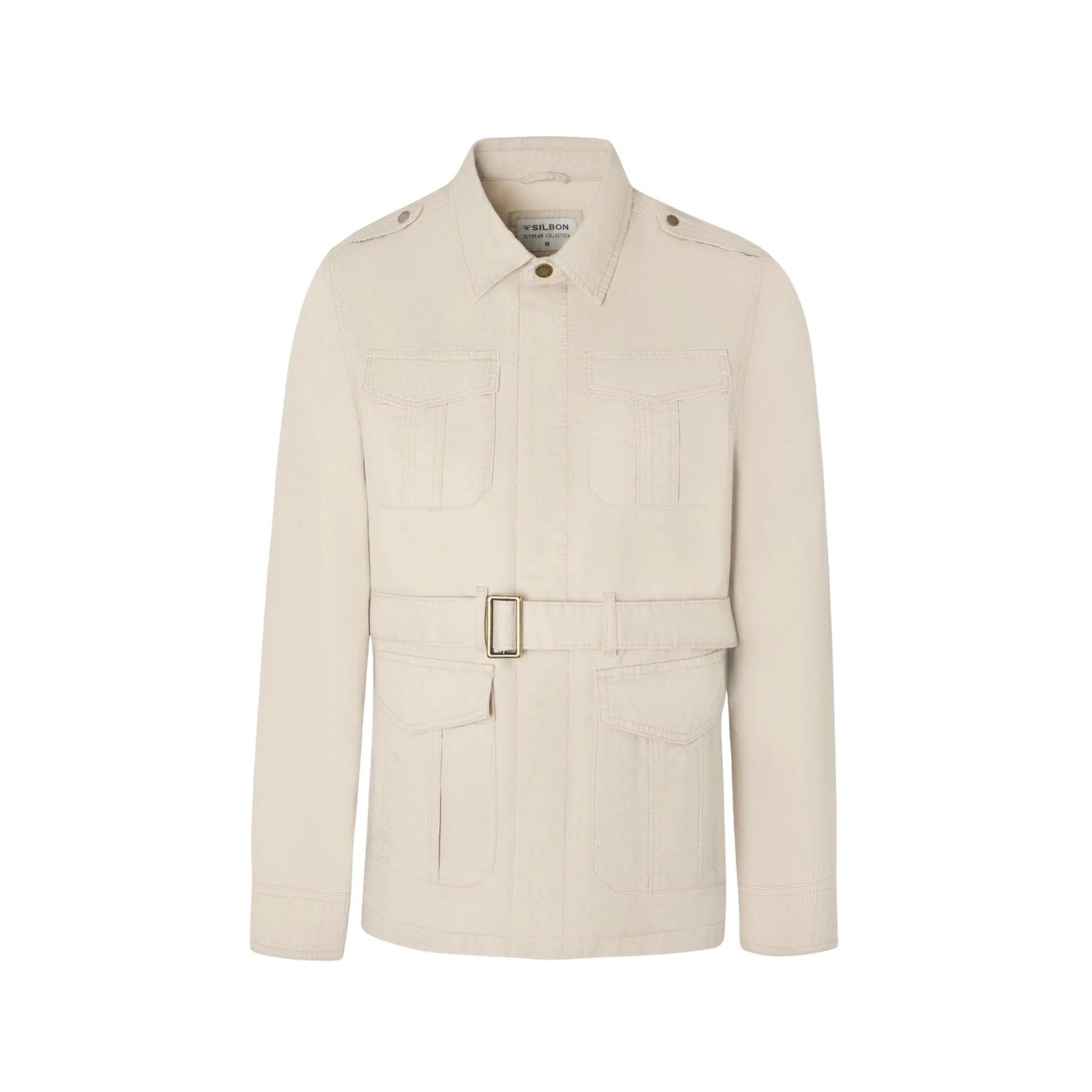 8447340161442 - Gürteljacke aus Baumwolle Silbon