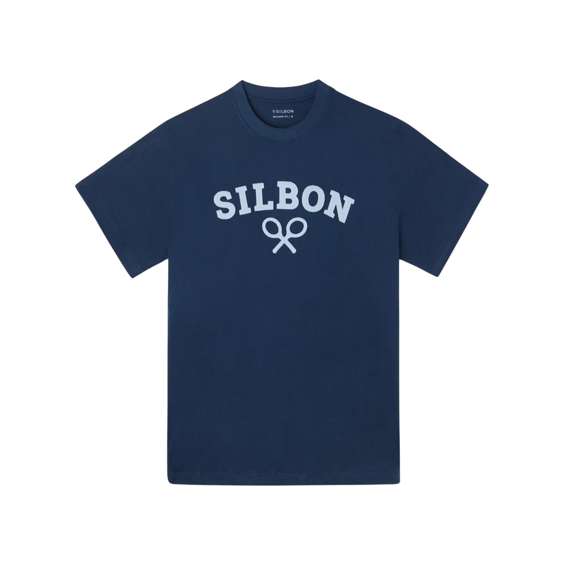 8447340214551 - T-Shirt mit lässigem Schnitt und Schläger-Muster Silbon