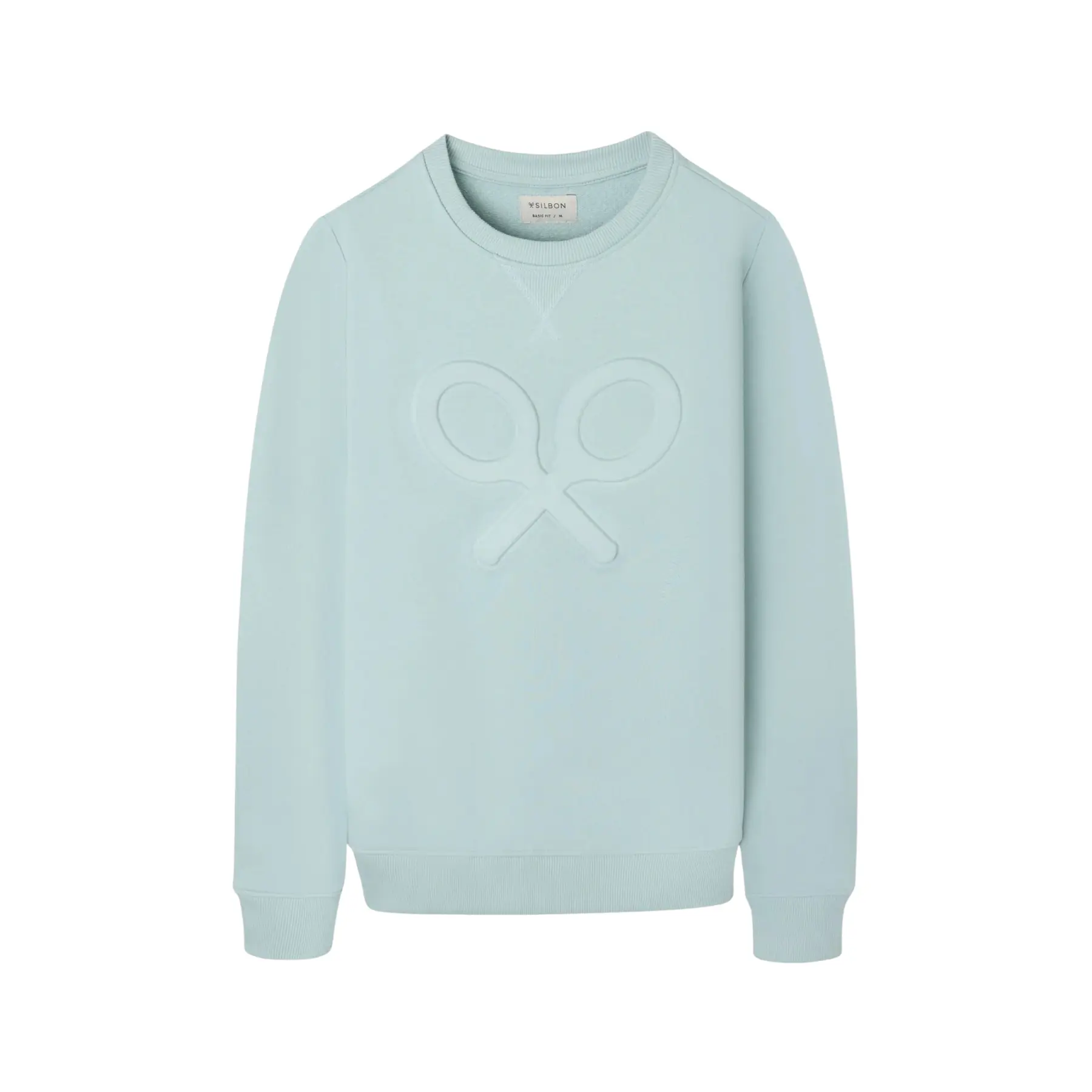 8447340216883 - Gestickter Sweatshirt mit relieforientiertem Schlägerlogo Silbon