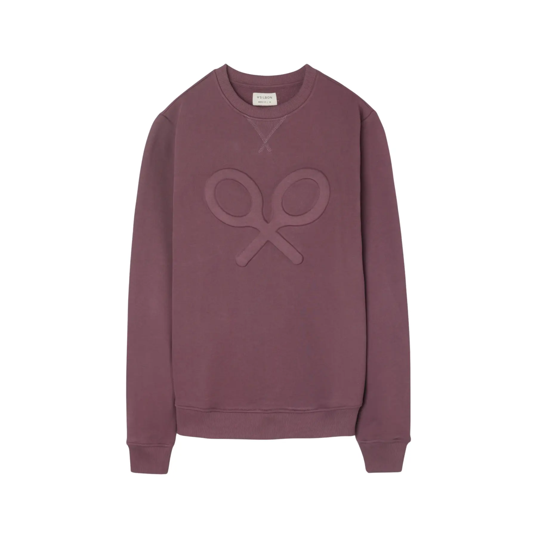 8447340216982 - Gestickter Sweatshirt mit relieforientiertem Schlägerlogo Silbon