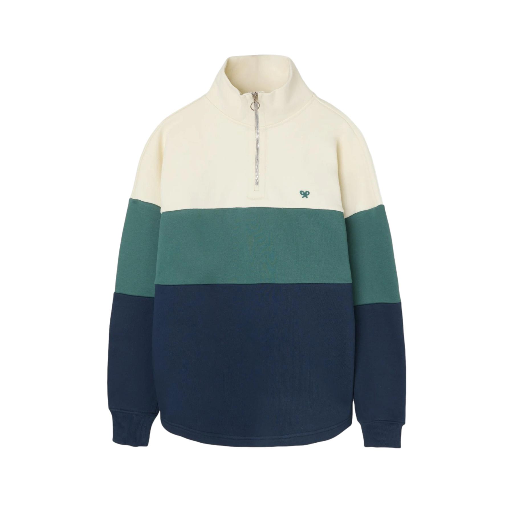 8447340218023 - Sweatshirt mit 1 2 Reißverschluss und Stehkragen relaxed fit