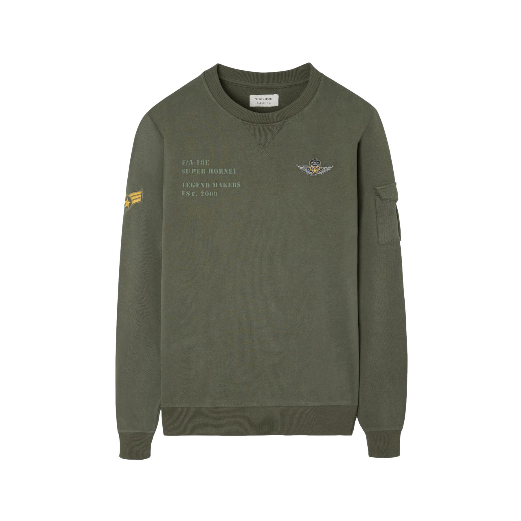 8447340170918 - Sweatshirt mit Militärabzeichen Silbon