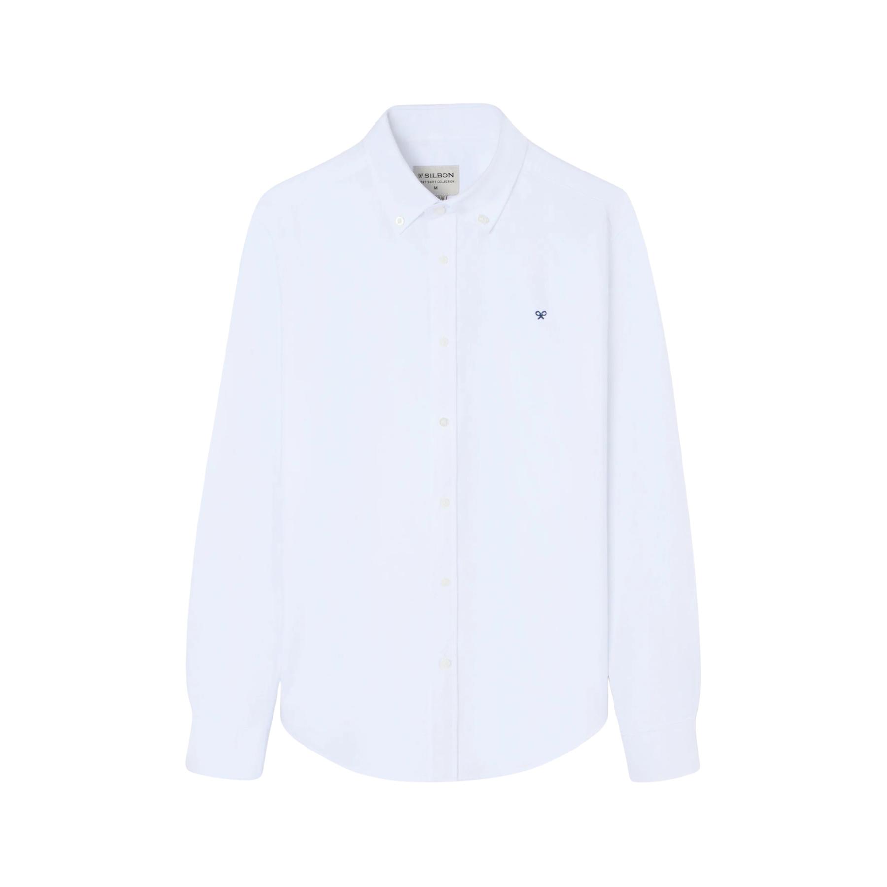 8447340154208 - Langarmhemd aus Oxford-Stoff klassische Passform warm Silbon