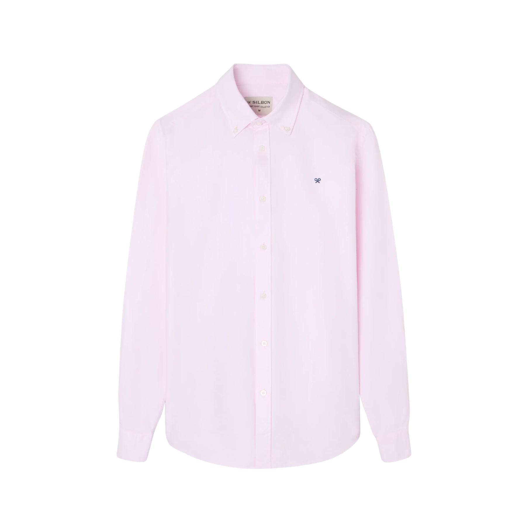 8447340155007 - Langärmliges Oxfordhemd mit Schläger-Muster Silbon