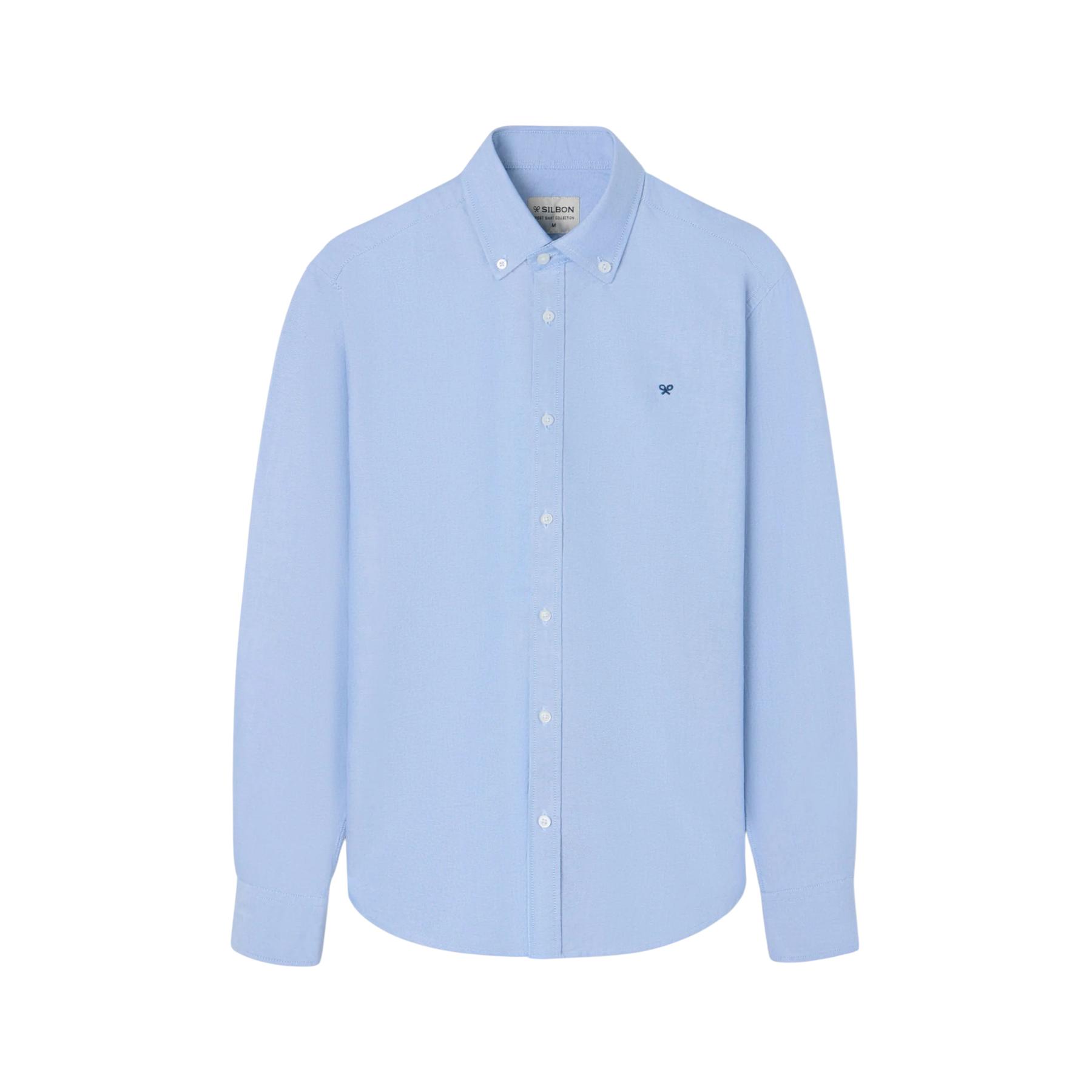 8447340155090 - Langärmliges Oxfordhemd mit Schläger-Muster Silbon