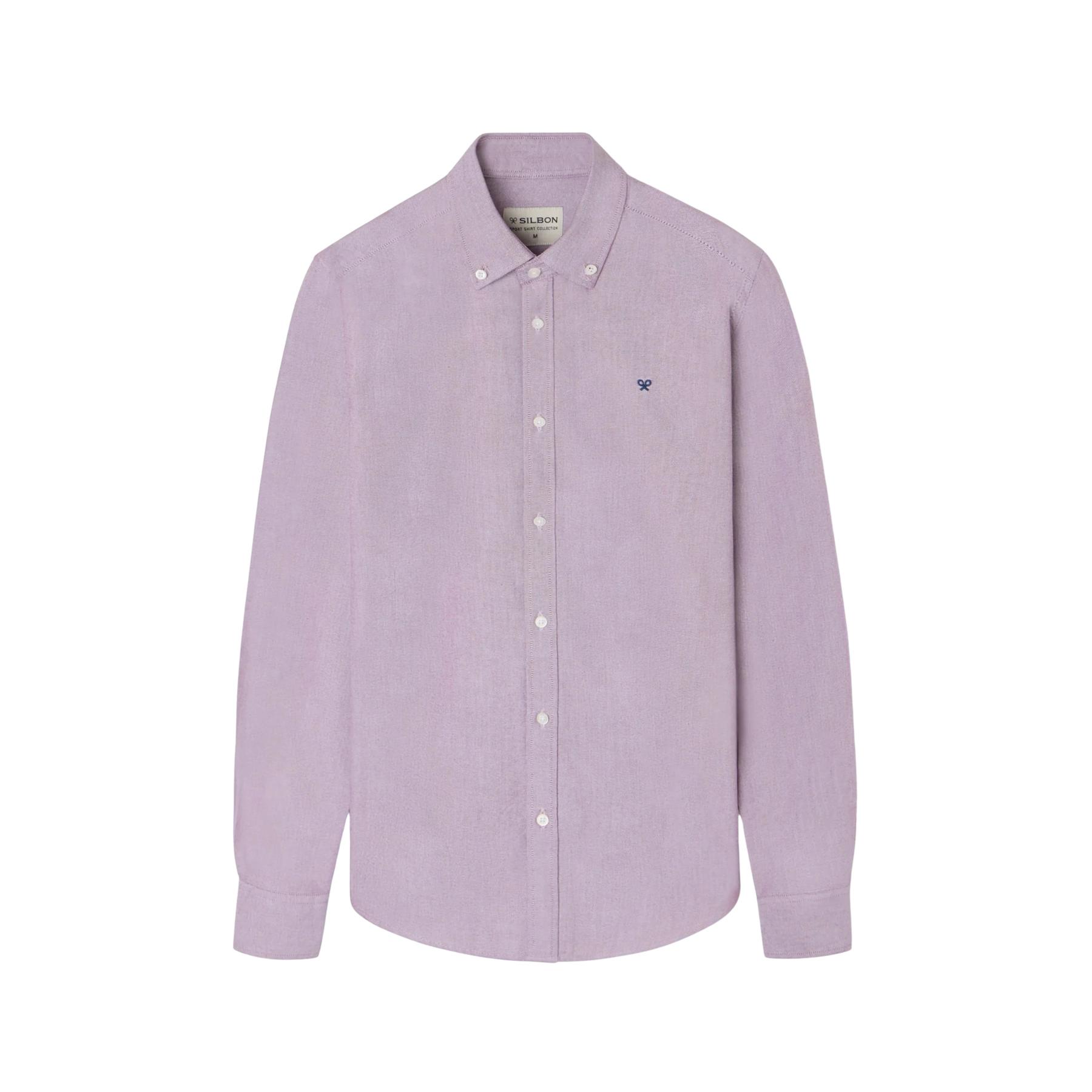 8447340155212 - Langärmliges Oxfordhemd mit Schläger-Muster Silbon