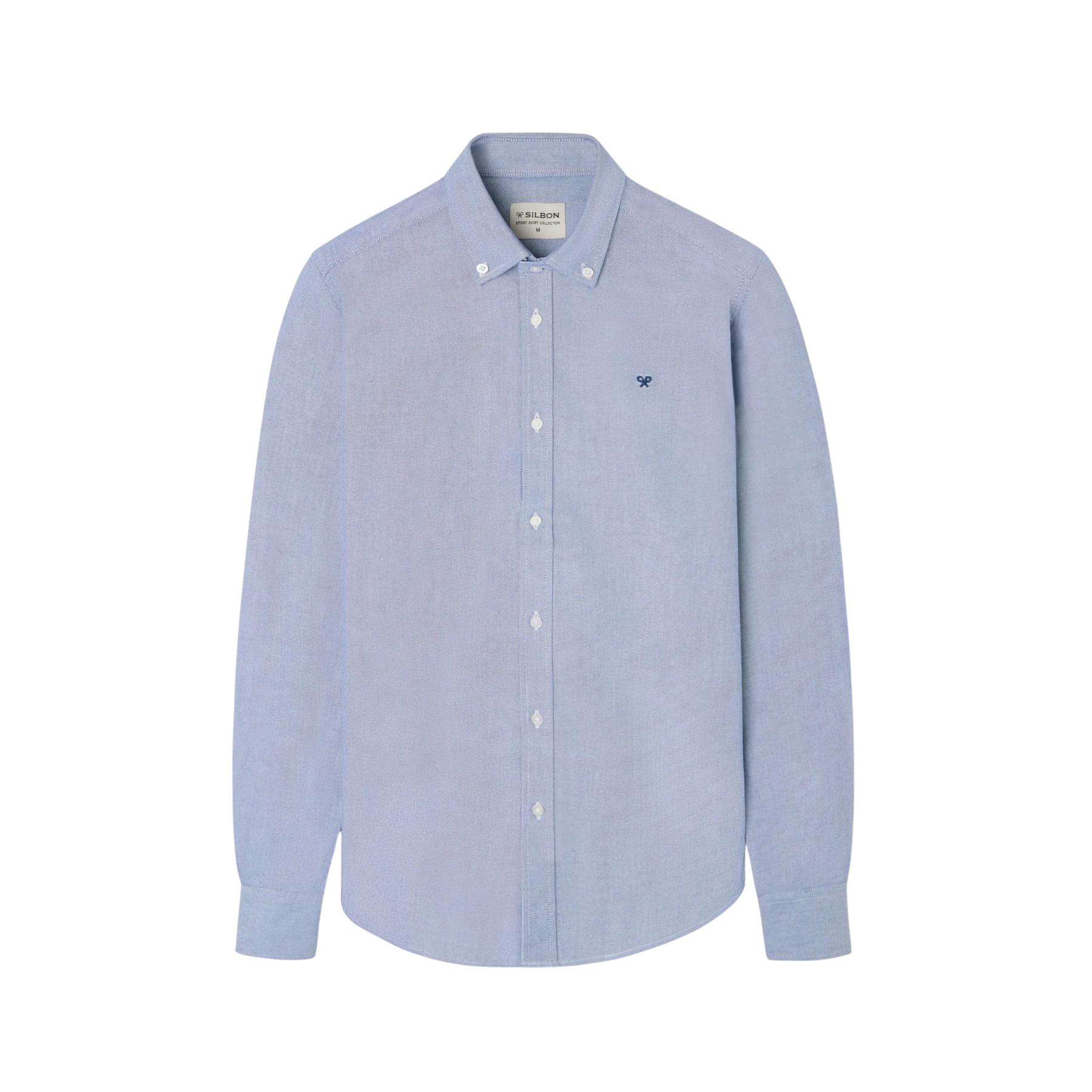 8447340155403 - Langärmliges Oxfordhemd mit Schläger-Muster Silbon