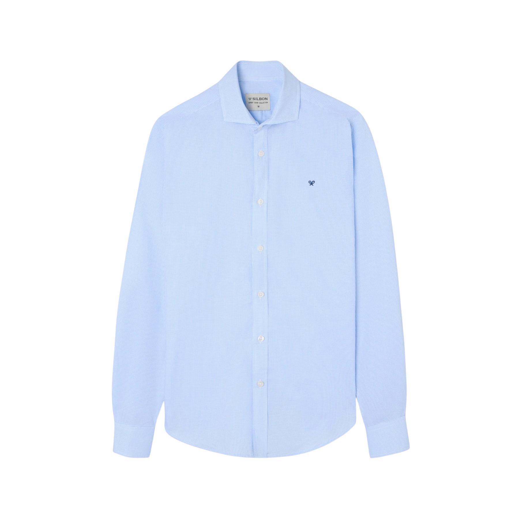 8447340156523 - Klassisches Langarmhemd mit Karos Silbon