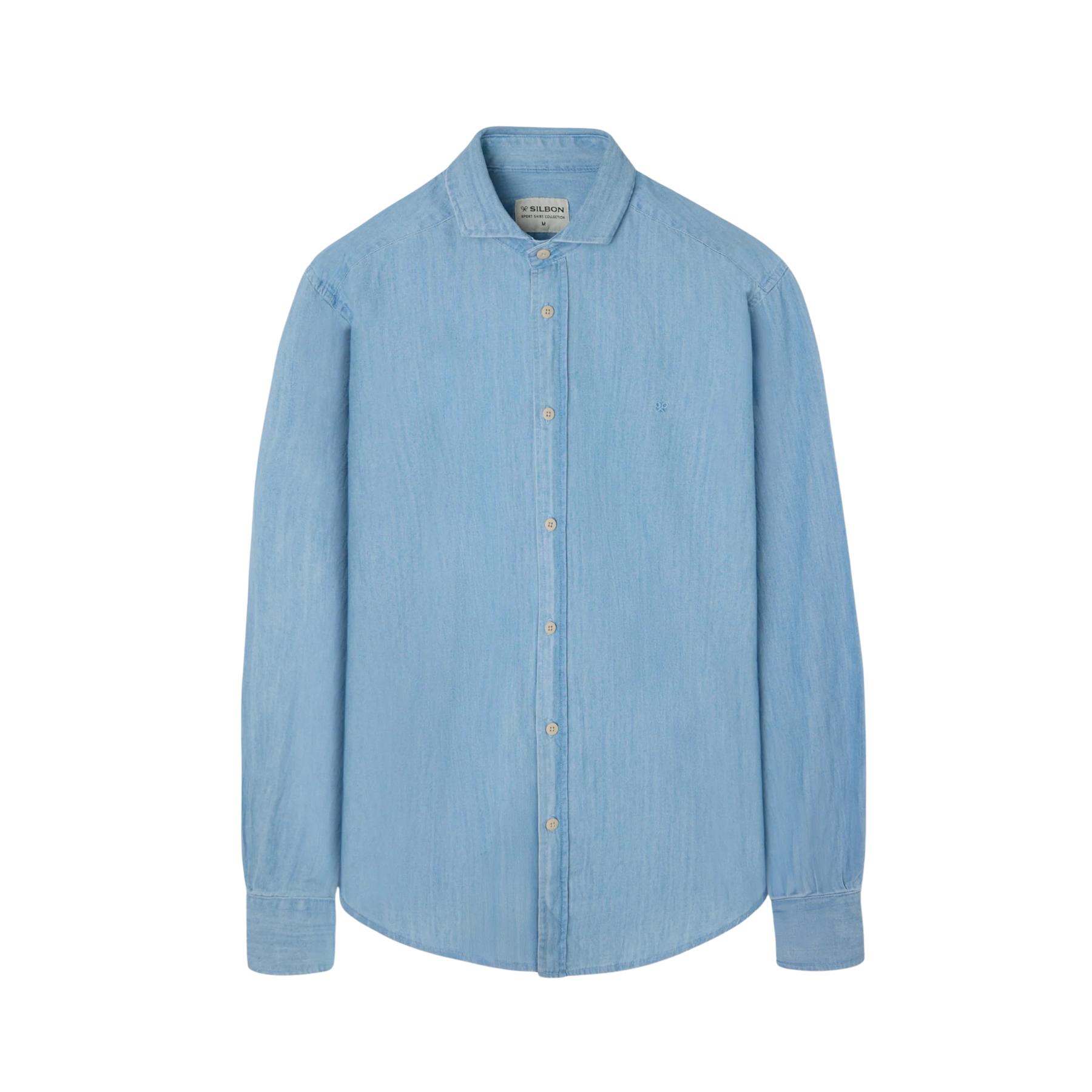 8447340156837 - Jeanshemd mit langen Ärmeln und Schnittdetails Silbon