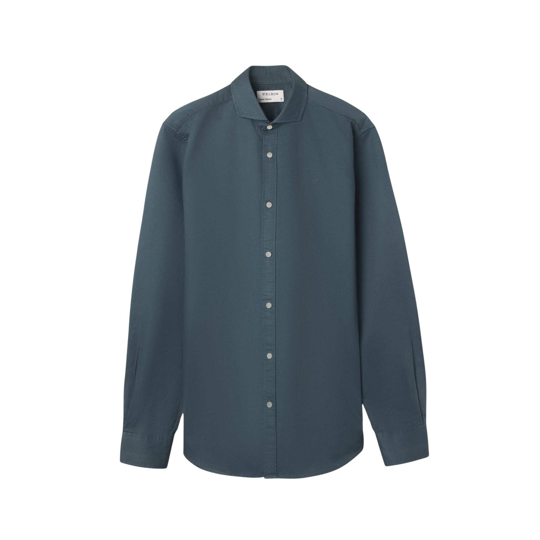 8447340185936 - Strukturierte Langarmbluse Silbon