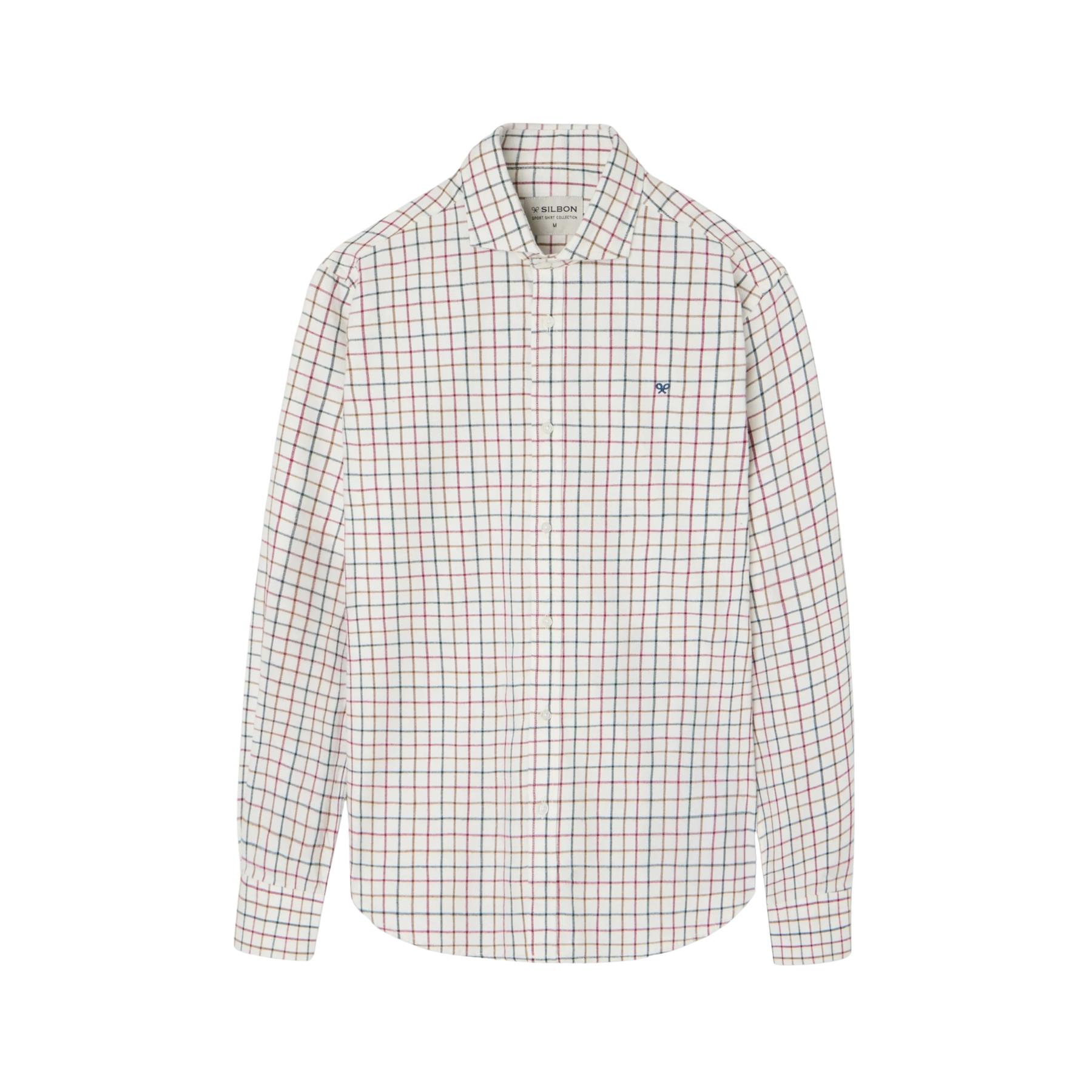 8447340157681 - Karierte dreifarbige Langarmbluse Silbon