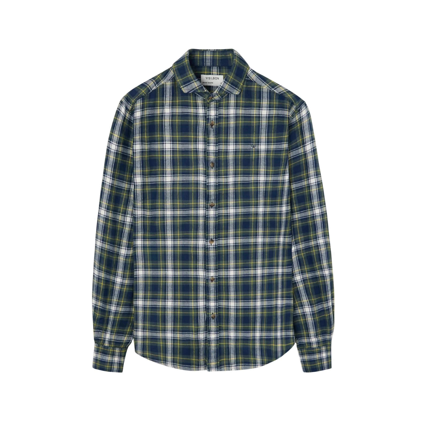 8447340187268 - Kariertes Langarmhemd Silbon