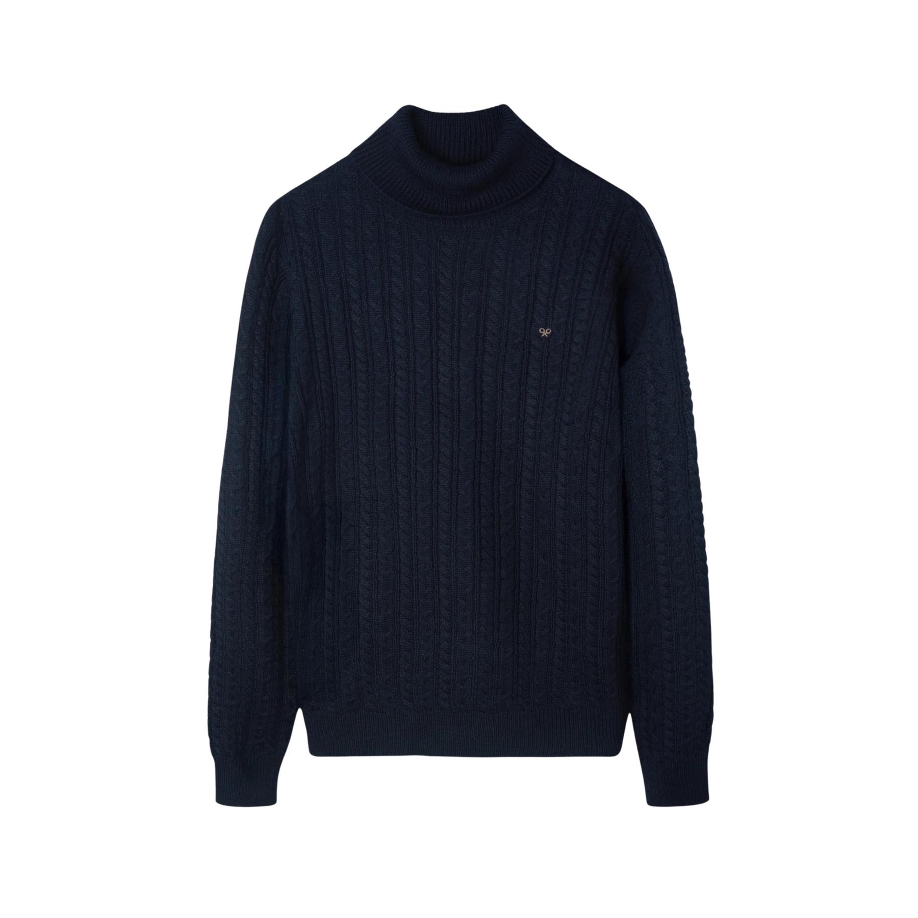 8447340171359 - Pullover mit Rollkragen in Zopfmuster Silbon