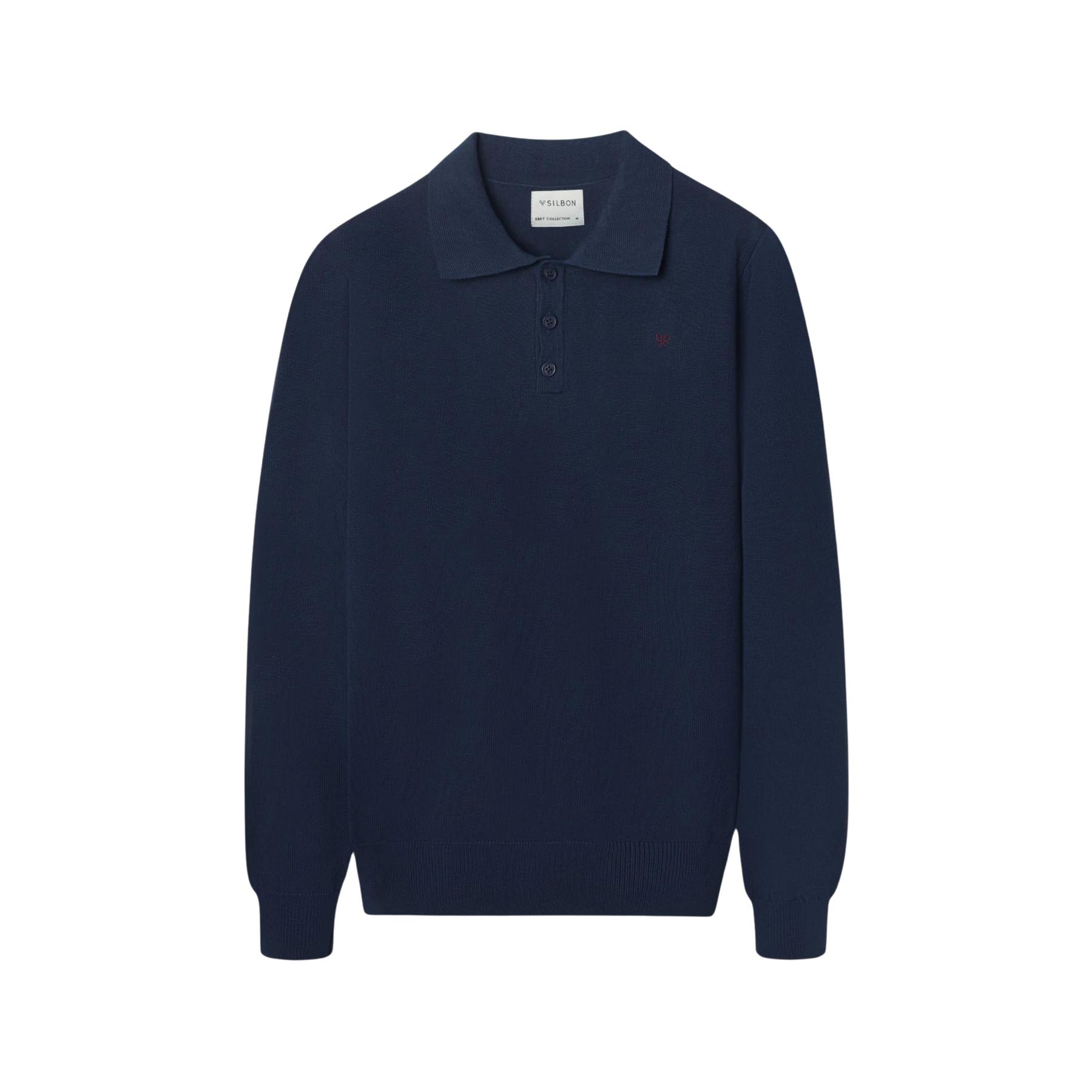 8447340178624 - Polo mit Stehkragen aus gemischter Wolle Silbon