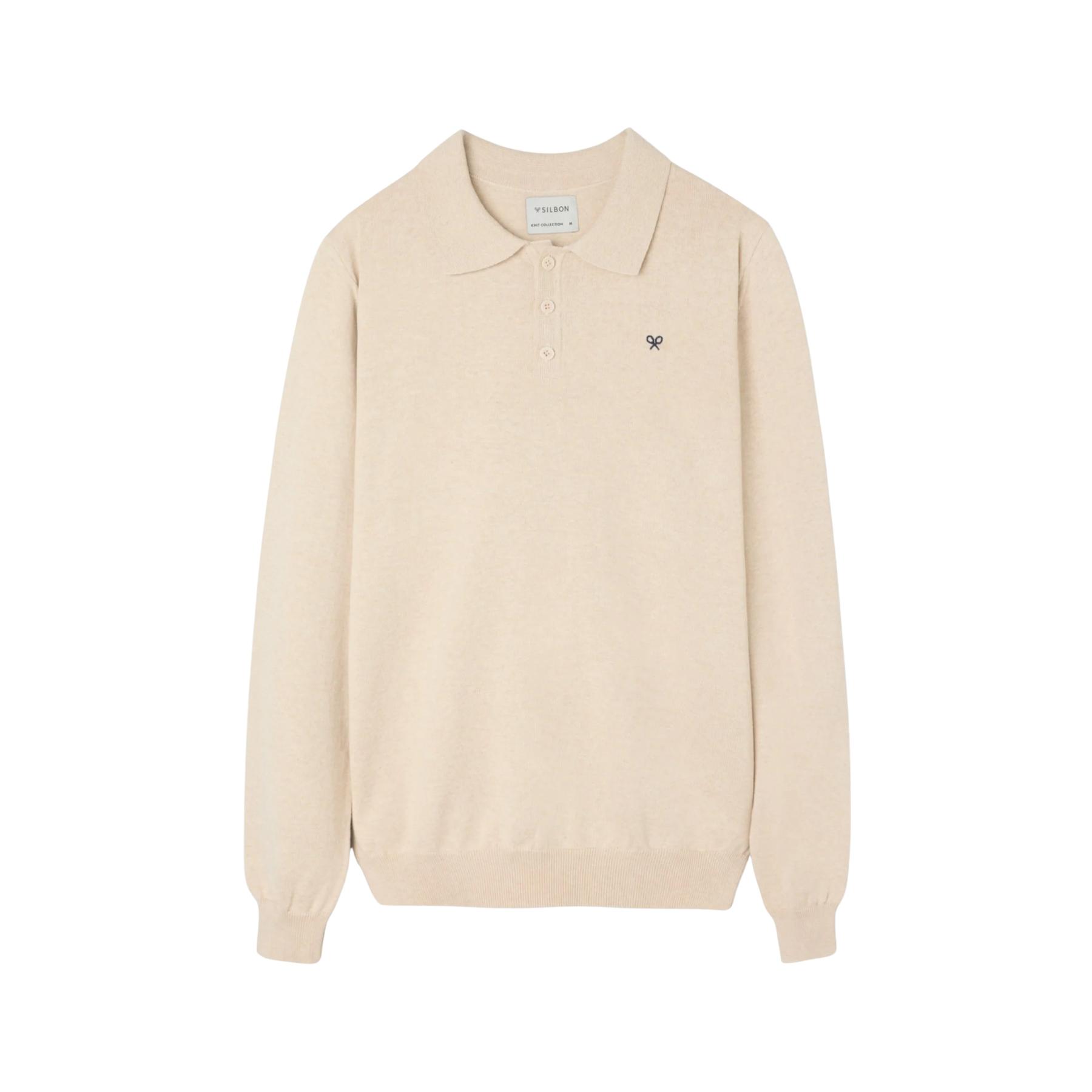 8447340178679 - Polo mit Stehkragen aus gemischter Wolle Silbon