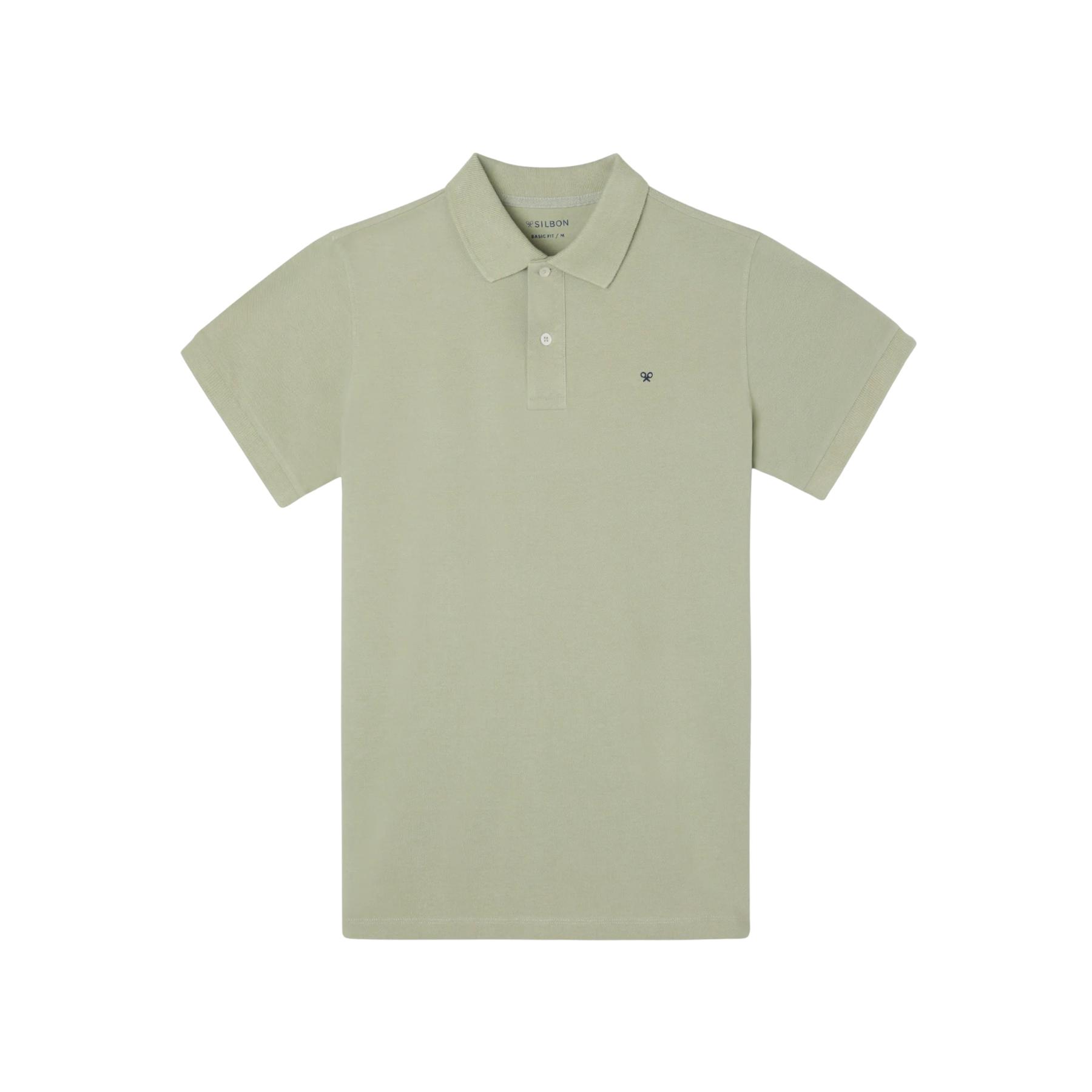 8447340232180 - Klassisches Baumwoll-Polo Silbon