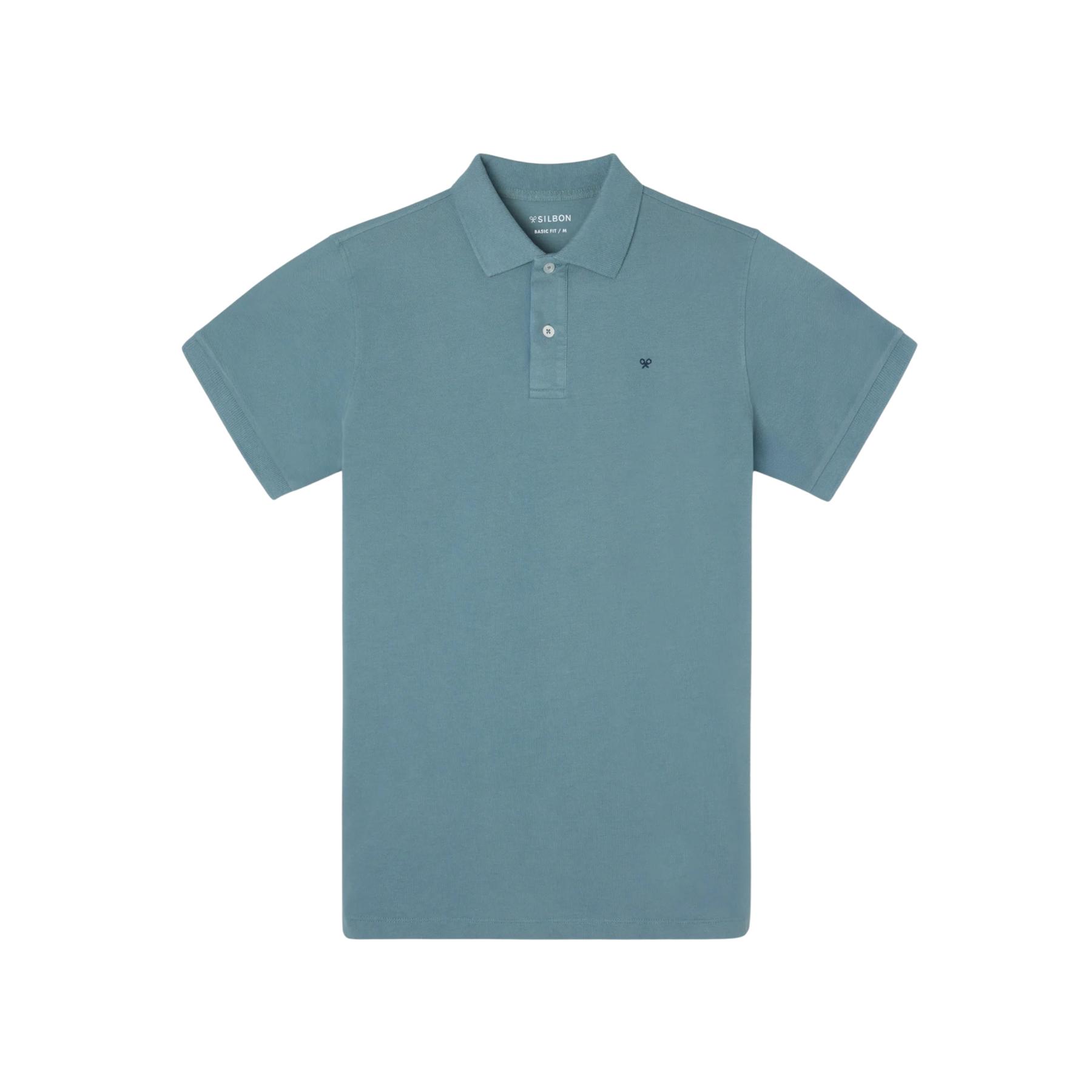 8447340232425 - Klassisches Baumwoll-Polo Silbon