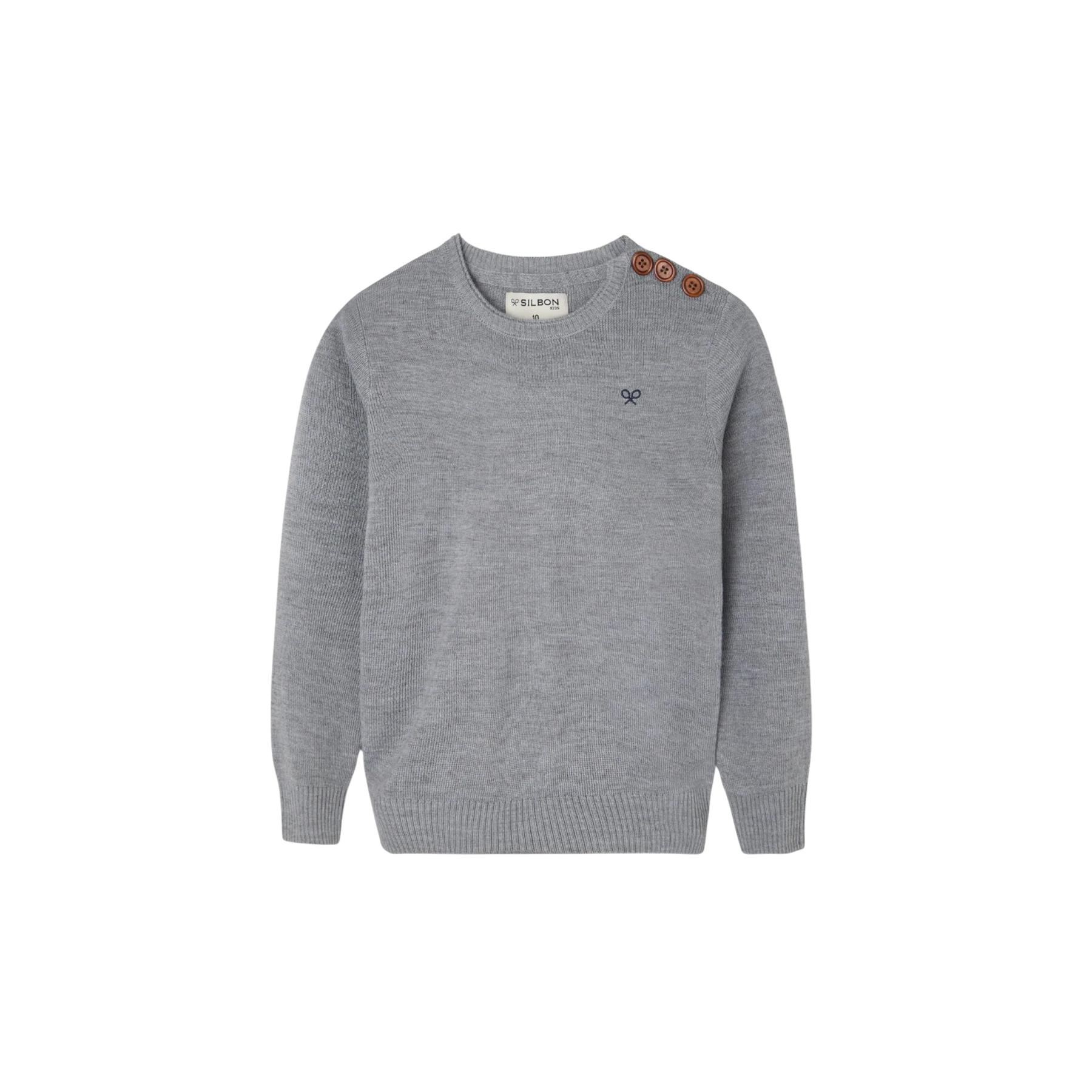 8447340179164 - Pullover mit Rundhalsausschnitt und Schulterknöpfen für Kinder Silbon
