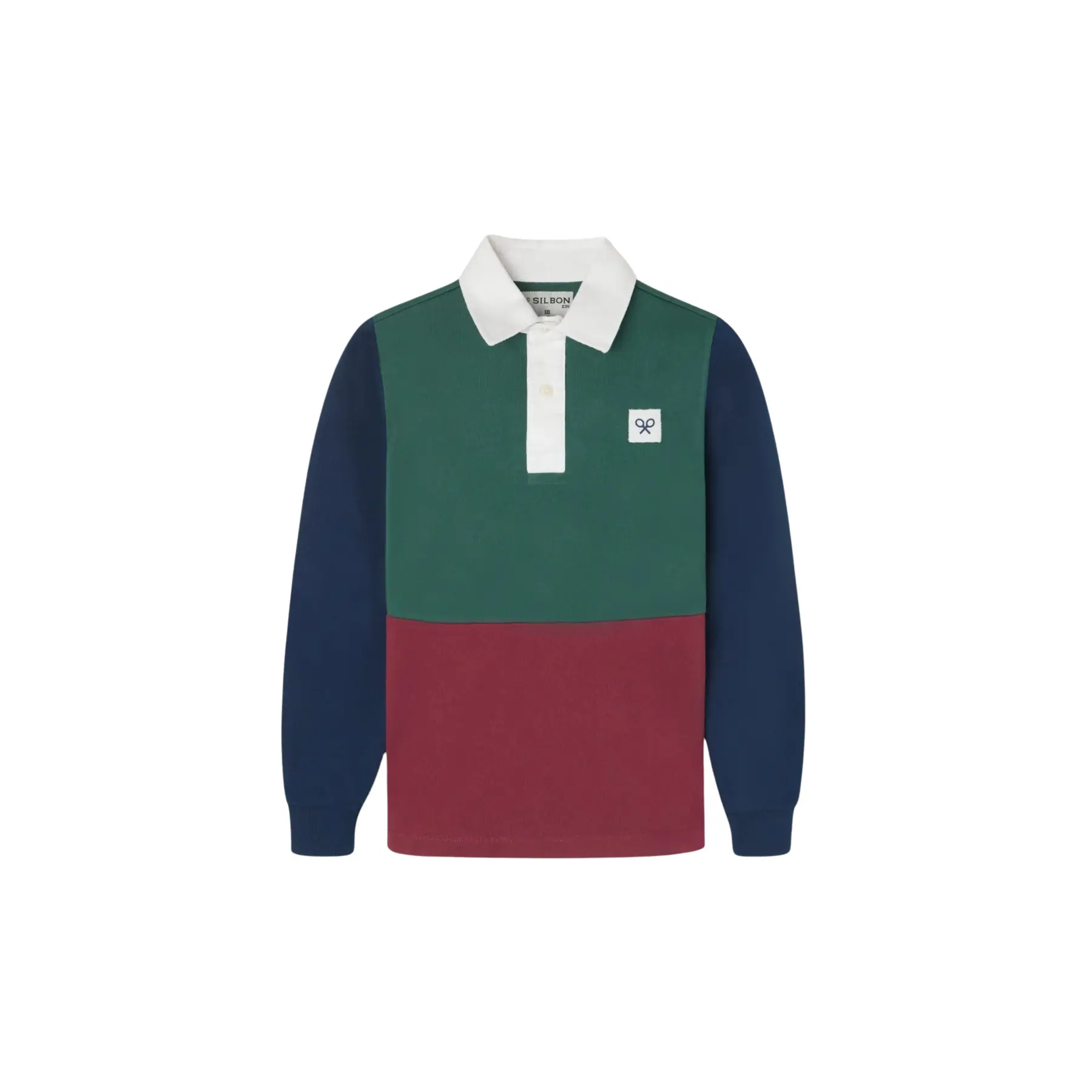 8447340233477 - Langarm-Rugby-Polo aus Baumwolle für Kinder Silbon