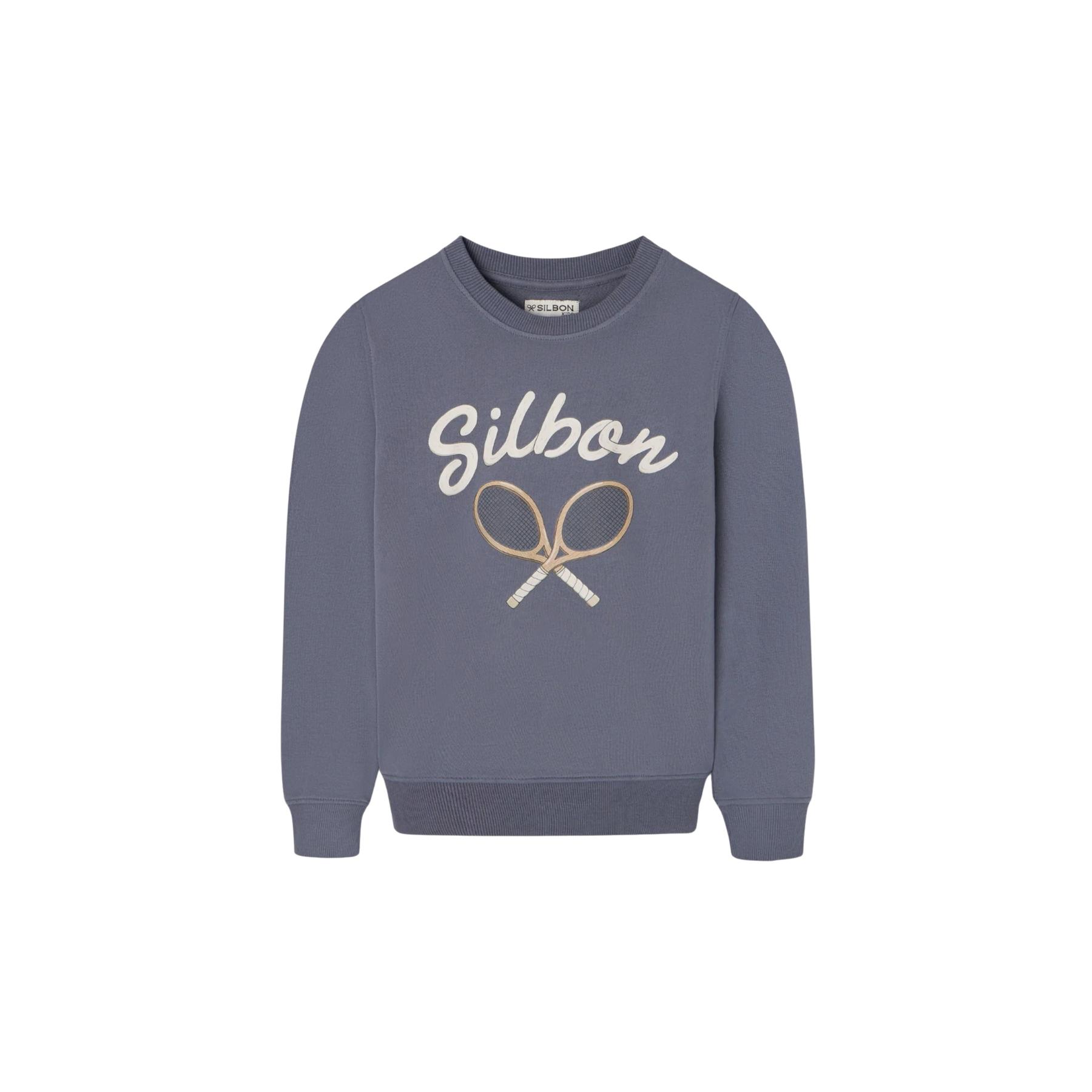 8447340180153 - Kinder Sweatshirt mit Schläger-Motiv Silbon