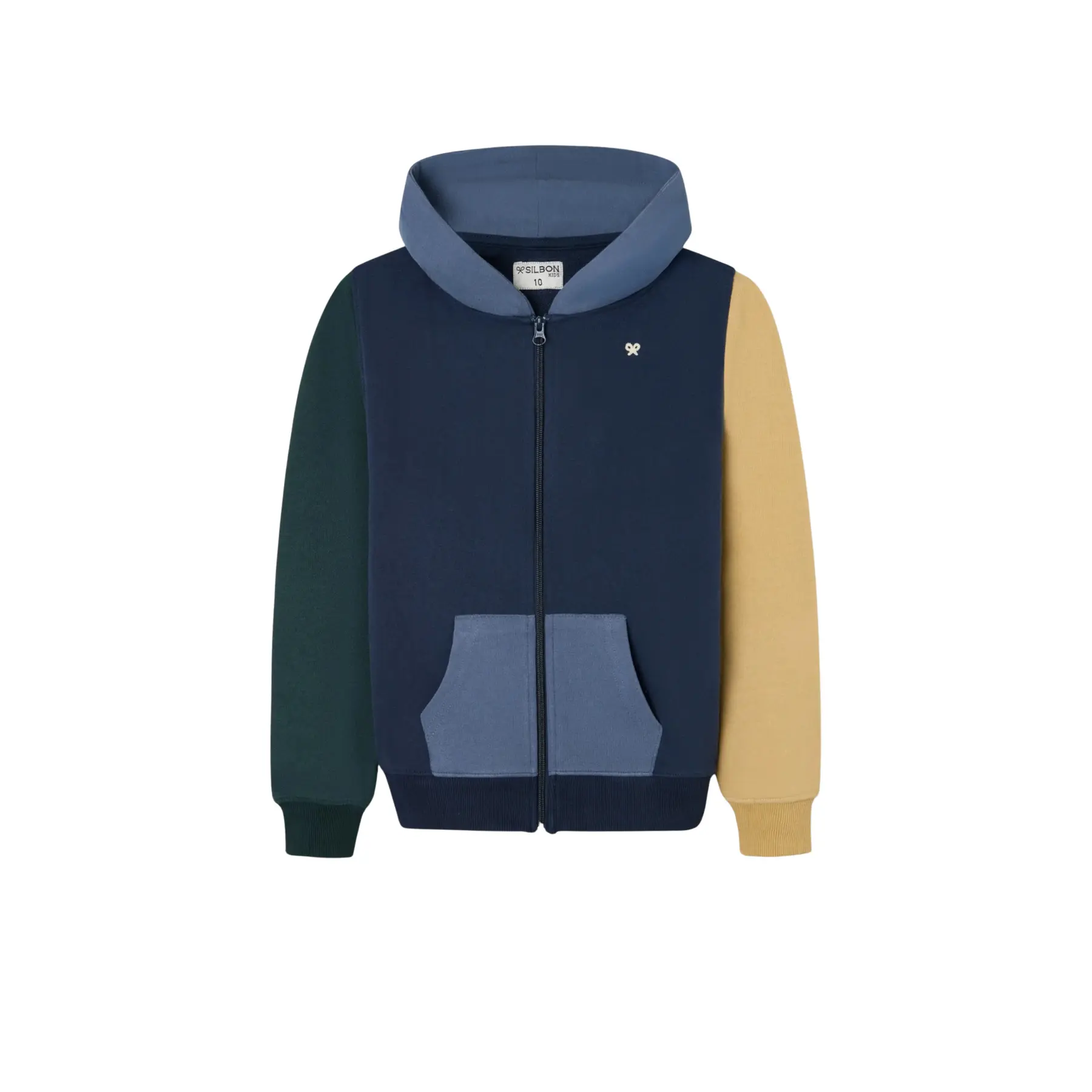 8447340208161 - Kinder Sweatshirt mit kapuze und Kängurutasche Silbon