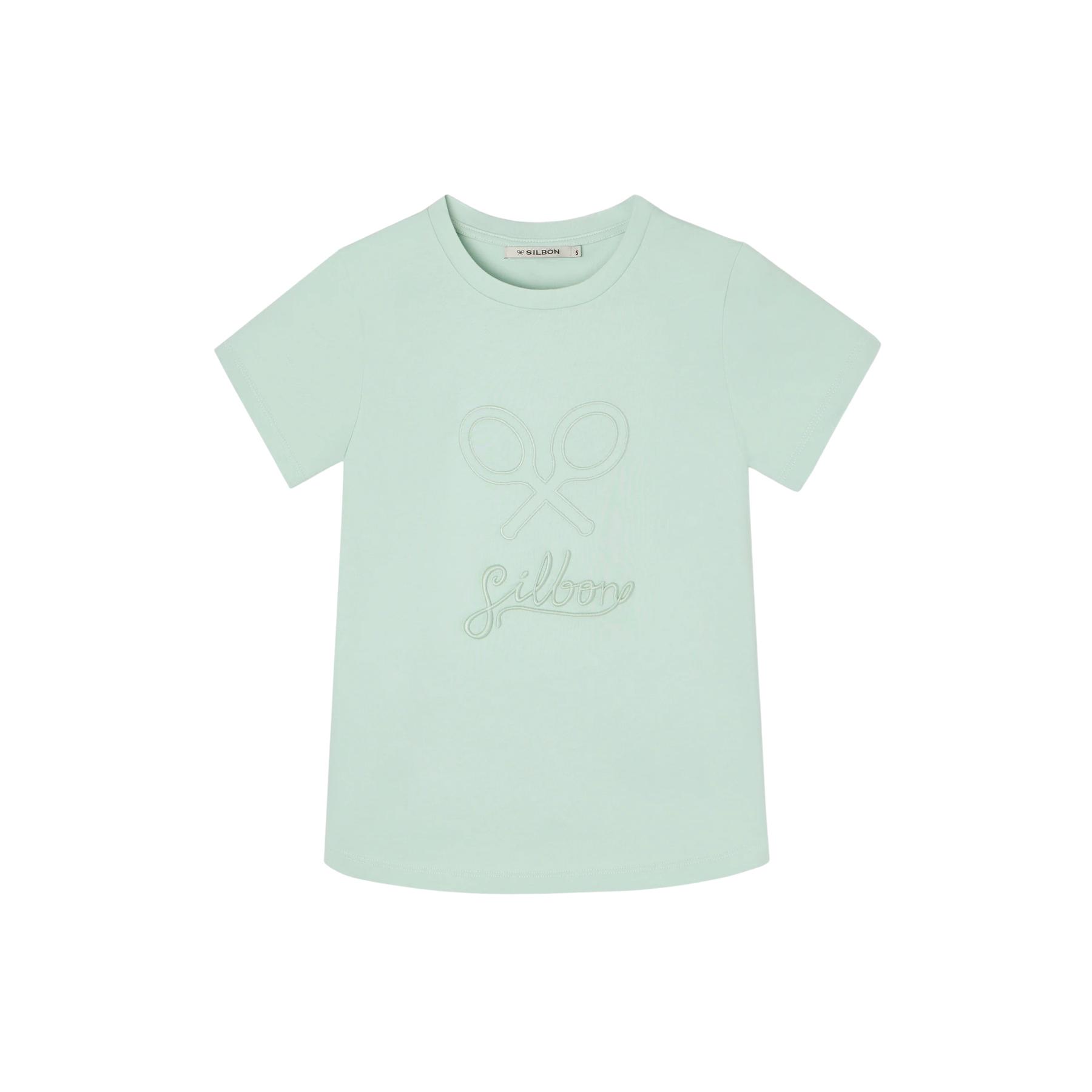 8447340141239 - Klassisches T-Shirt mit Schläger-Motiv für Frauen Silbon