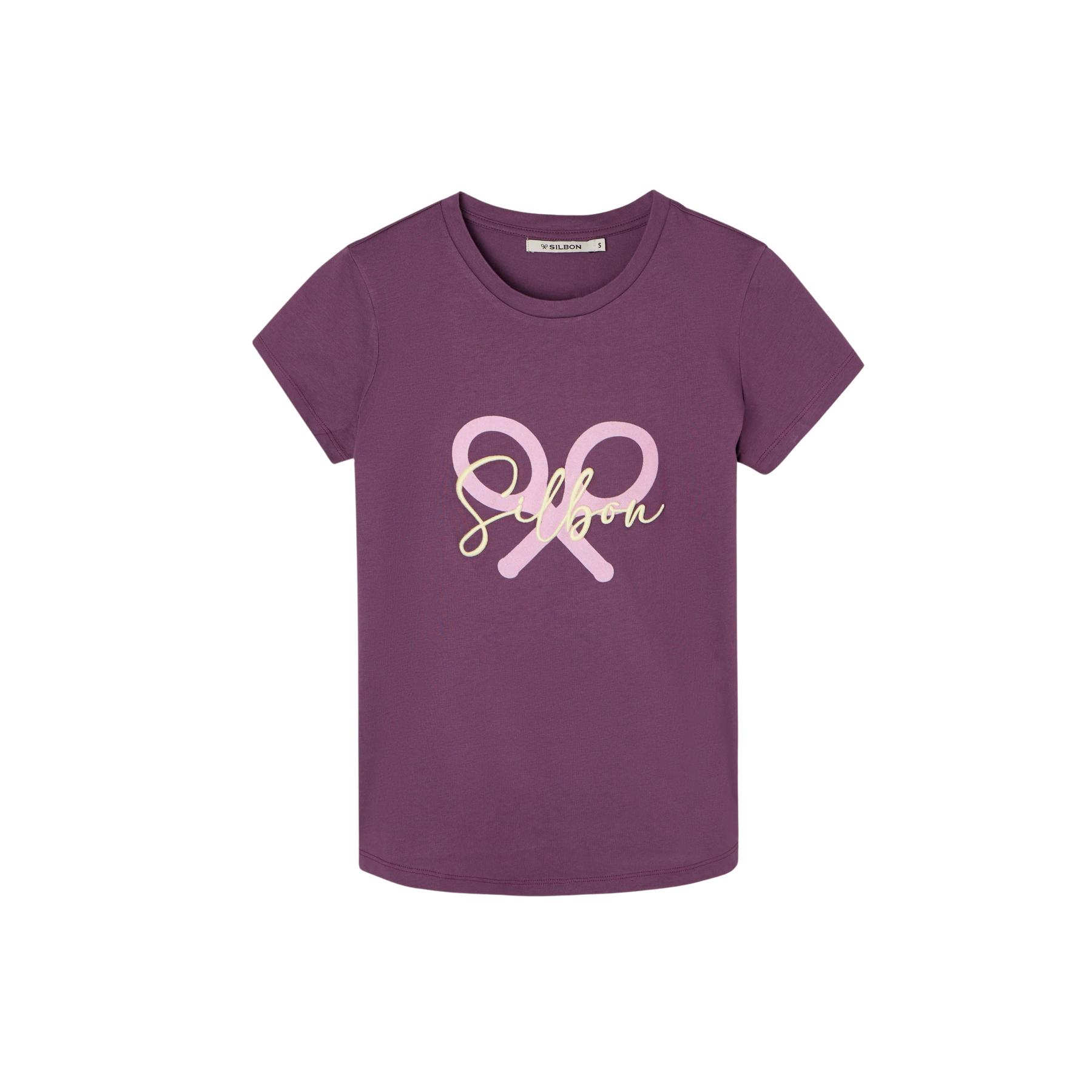 8447340141475 - Klassisches T-Shirt mit Schläger-Motiv für Frauen Silbon