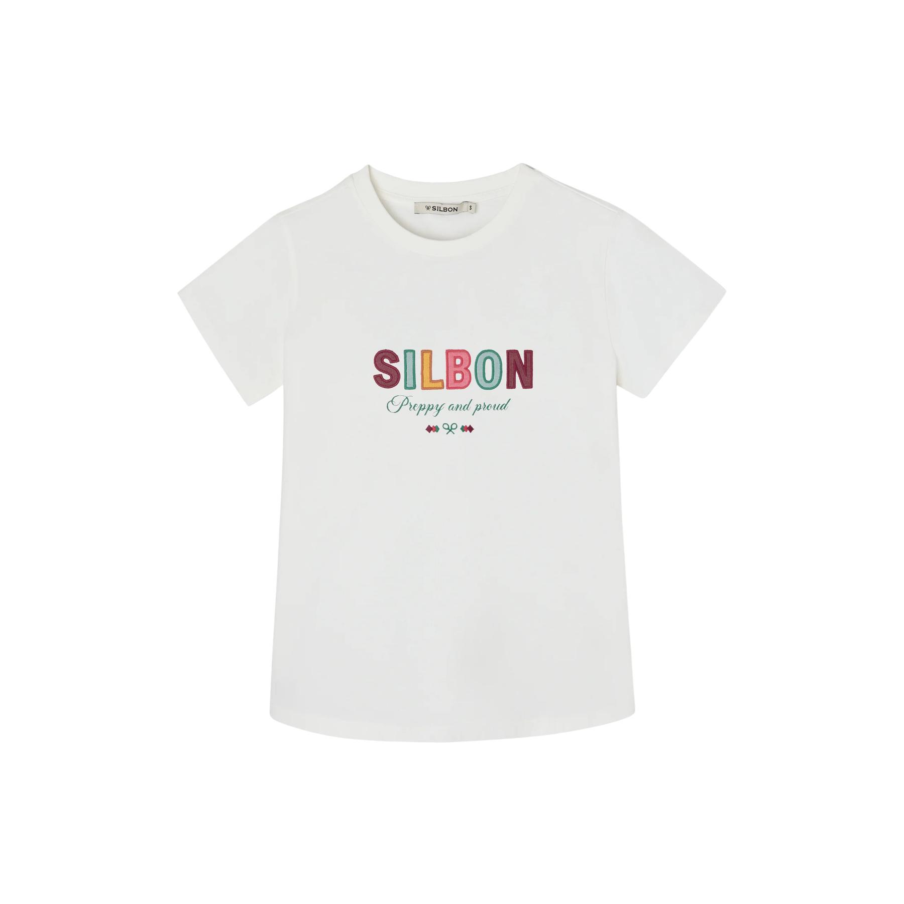 8447340141758 - T-Shirt mit Aufdruck Preppy and Proud für Damen Silbon