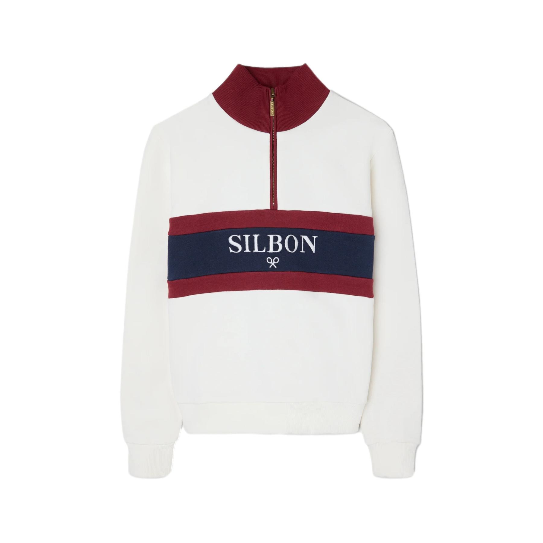 Felpa con zip 1/2 e col alto vintage donna