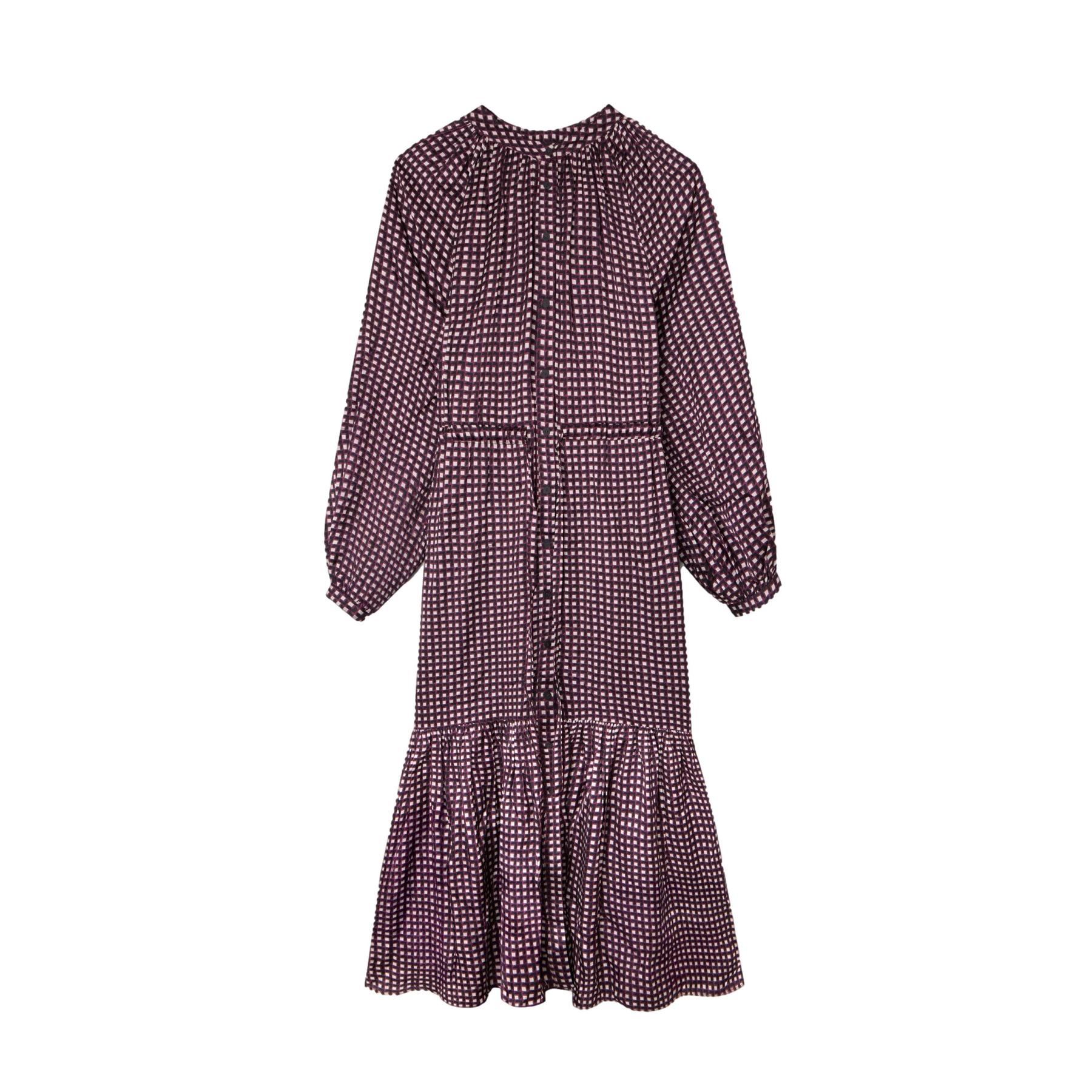 8447340144964 - Lange gemusterte Damenkleid mit geometrischen Mustern Silbon