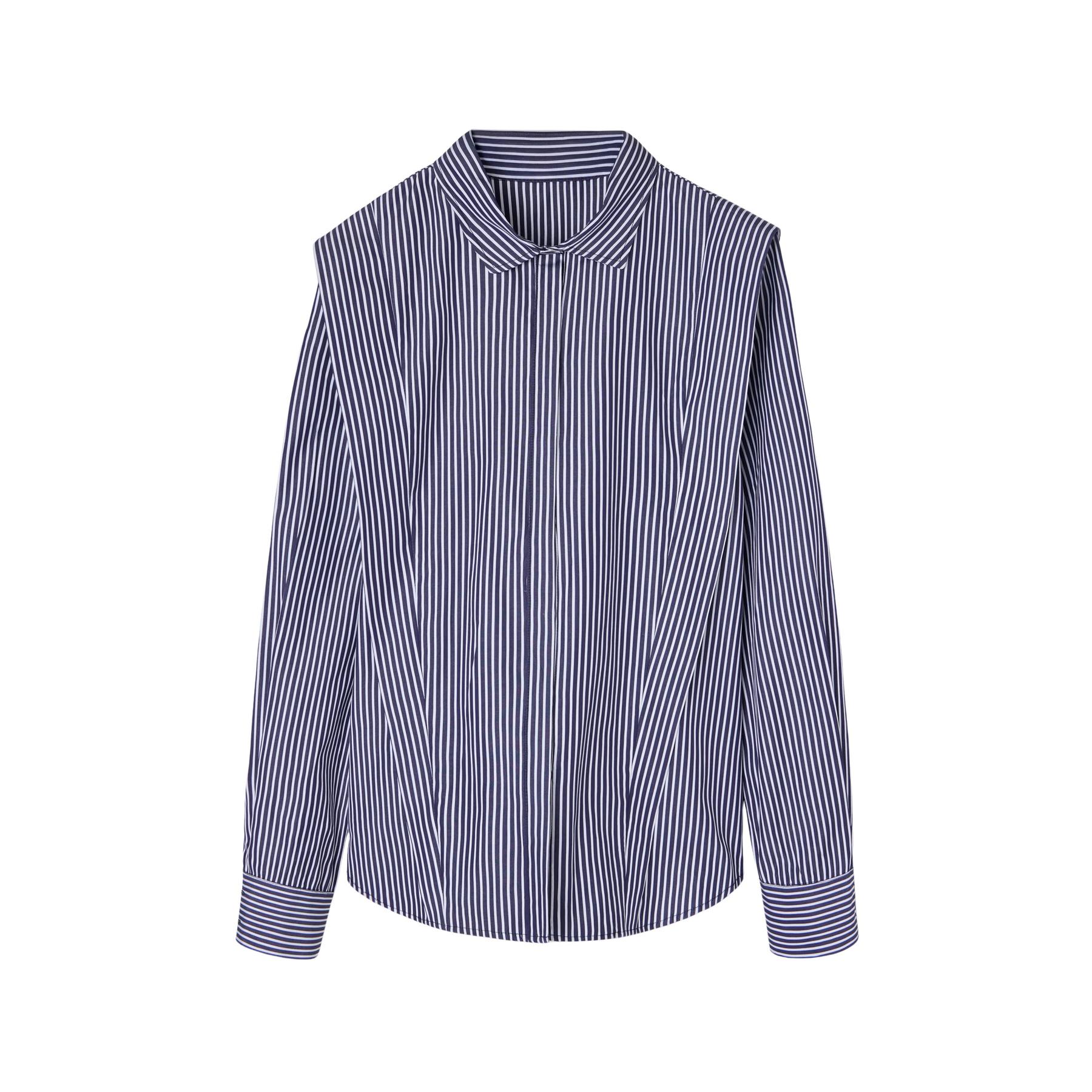 8447340145756 - Gestreifte Damenbluse mit langen Ärmeln Silbon