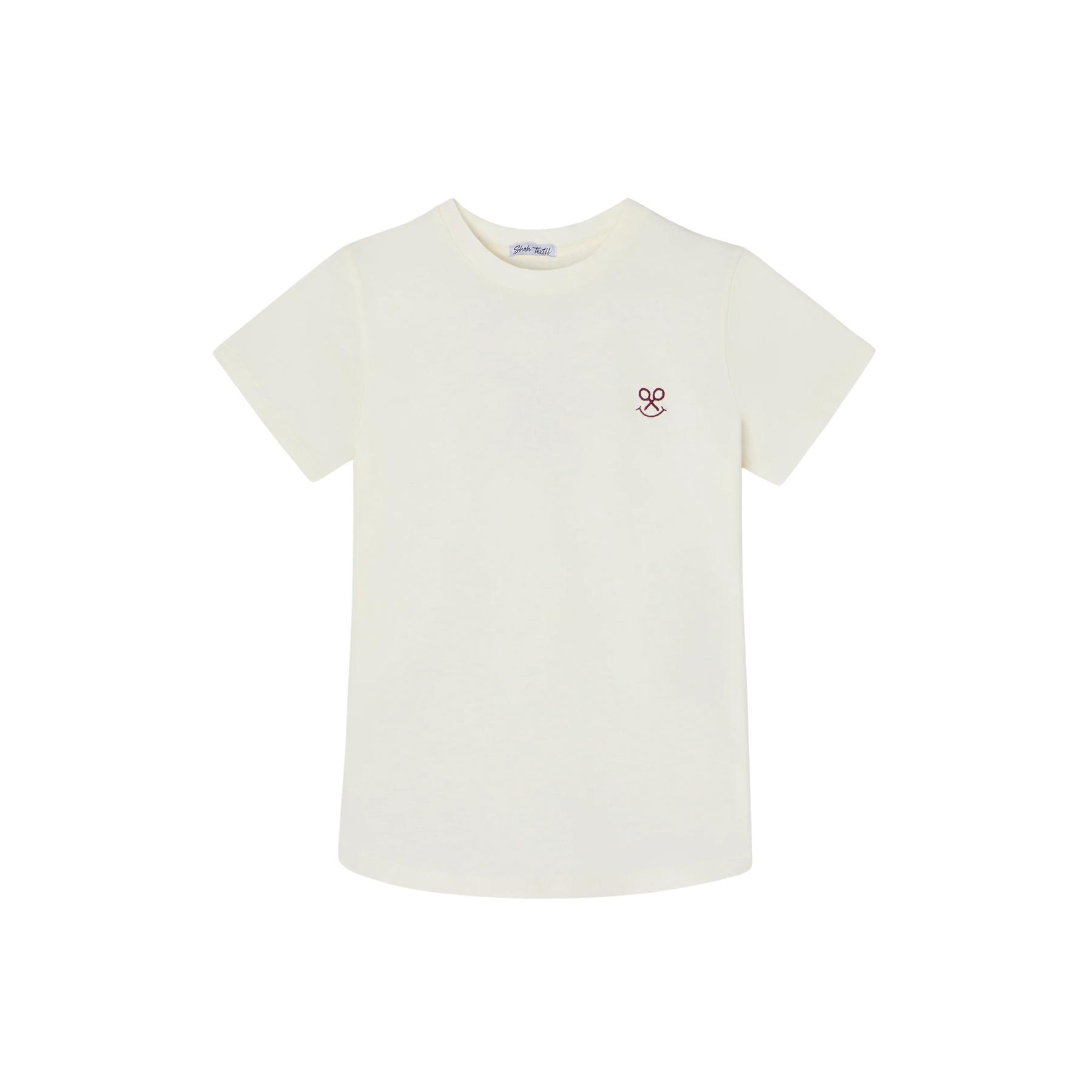 8447340146746 - T-Shirt mit Smiley-Stickerei für Frauen Silbon