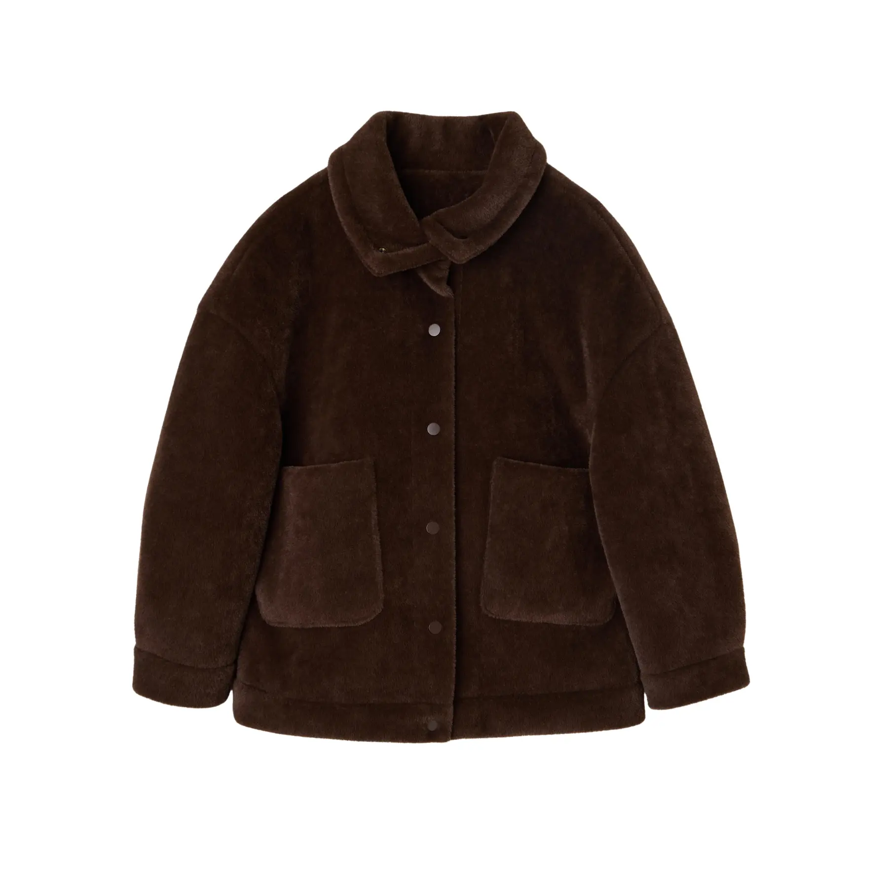 8447340147194 - Fauxfelljacke mit Kragen für Damen Silbon