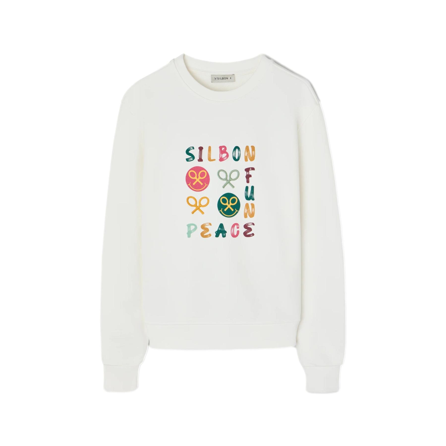 Felpa con motivo divertente e pacifico donna