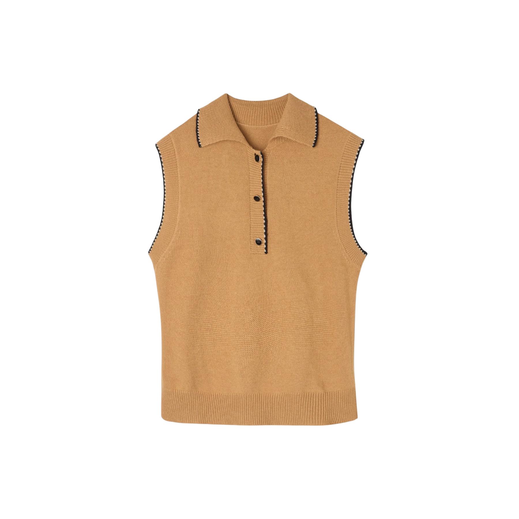 8447340148498 - Wollwesten mit Hemdkragen für Frauen Silbon