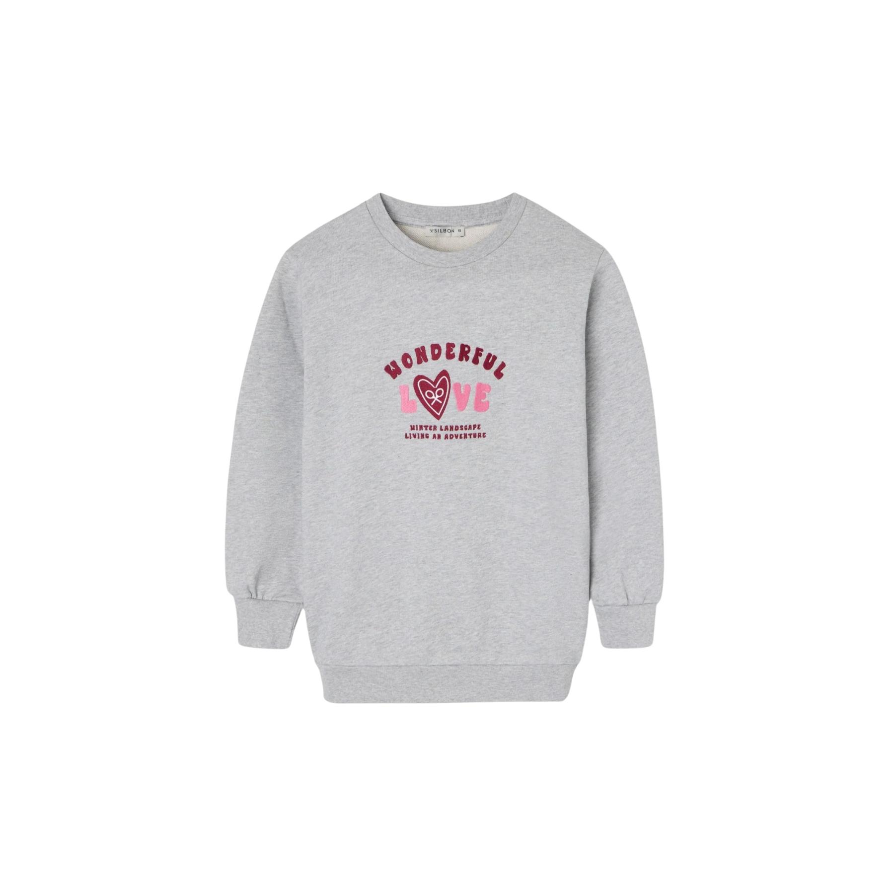 8447340224925 - Sweatshirt mit dem Motiv Wonderful Love für Mädchen Silbon