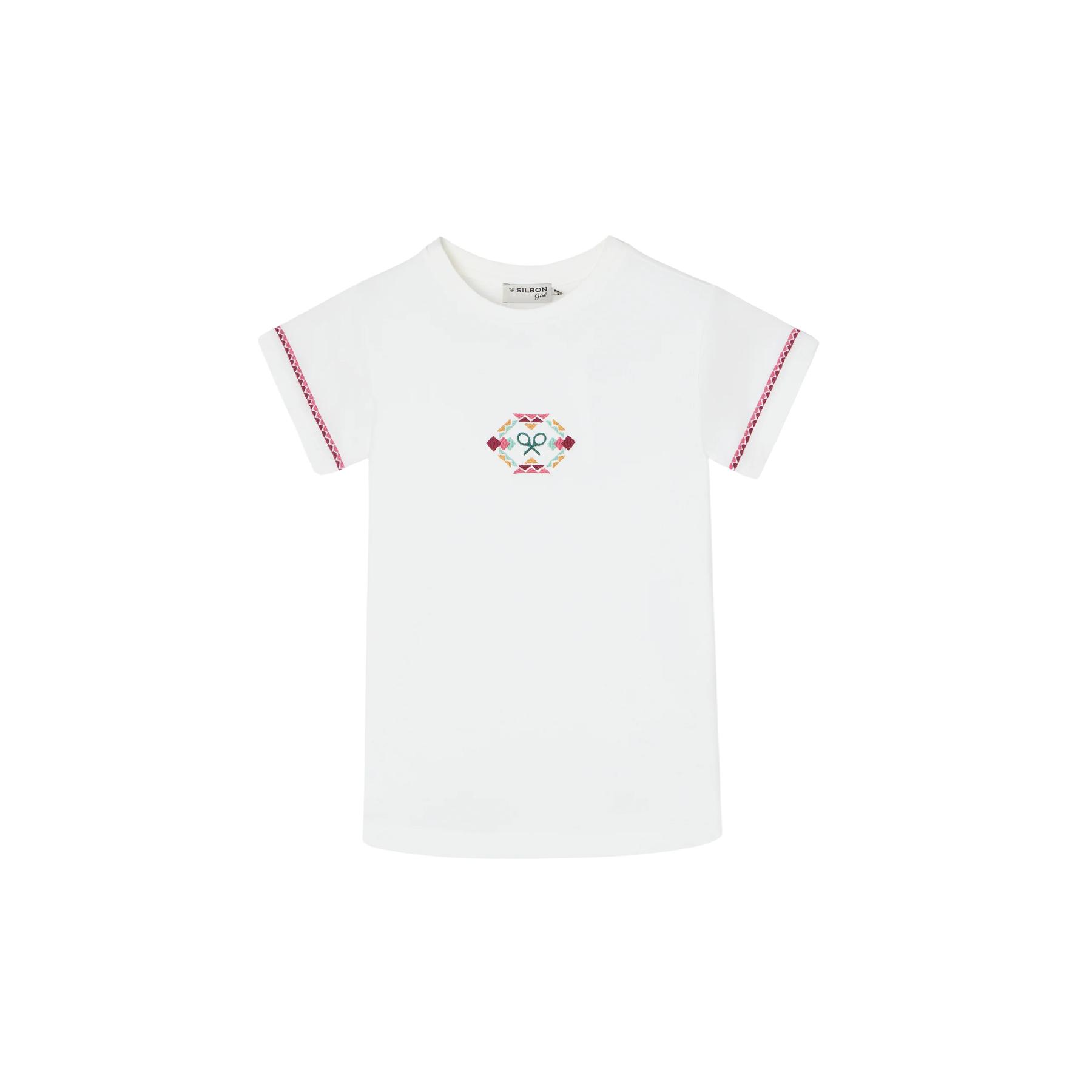 8447340225007 - Mädchen T-Shirt mit Ethnomuster Silbon