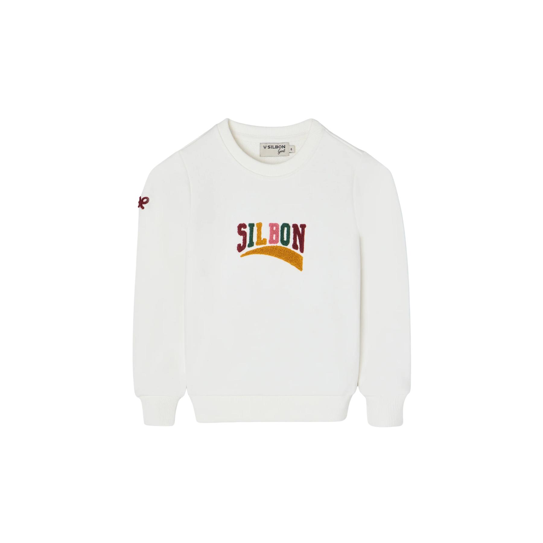 8447340227902 - Mädchen Fleece Sweatshirt mit Druck Silbon