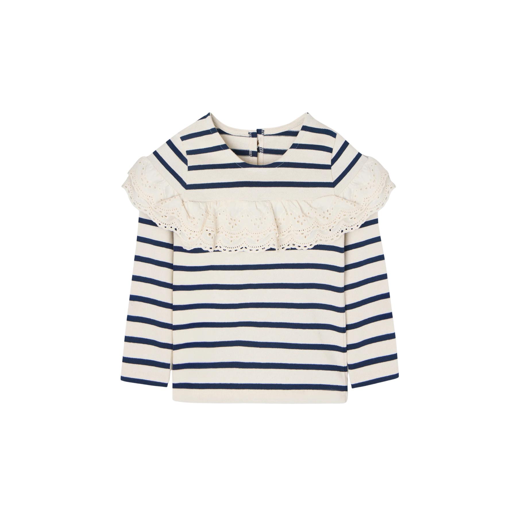 8447340225298 - Mädchen Langarmshirt mit Rüschen Silbon