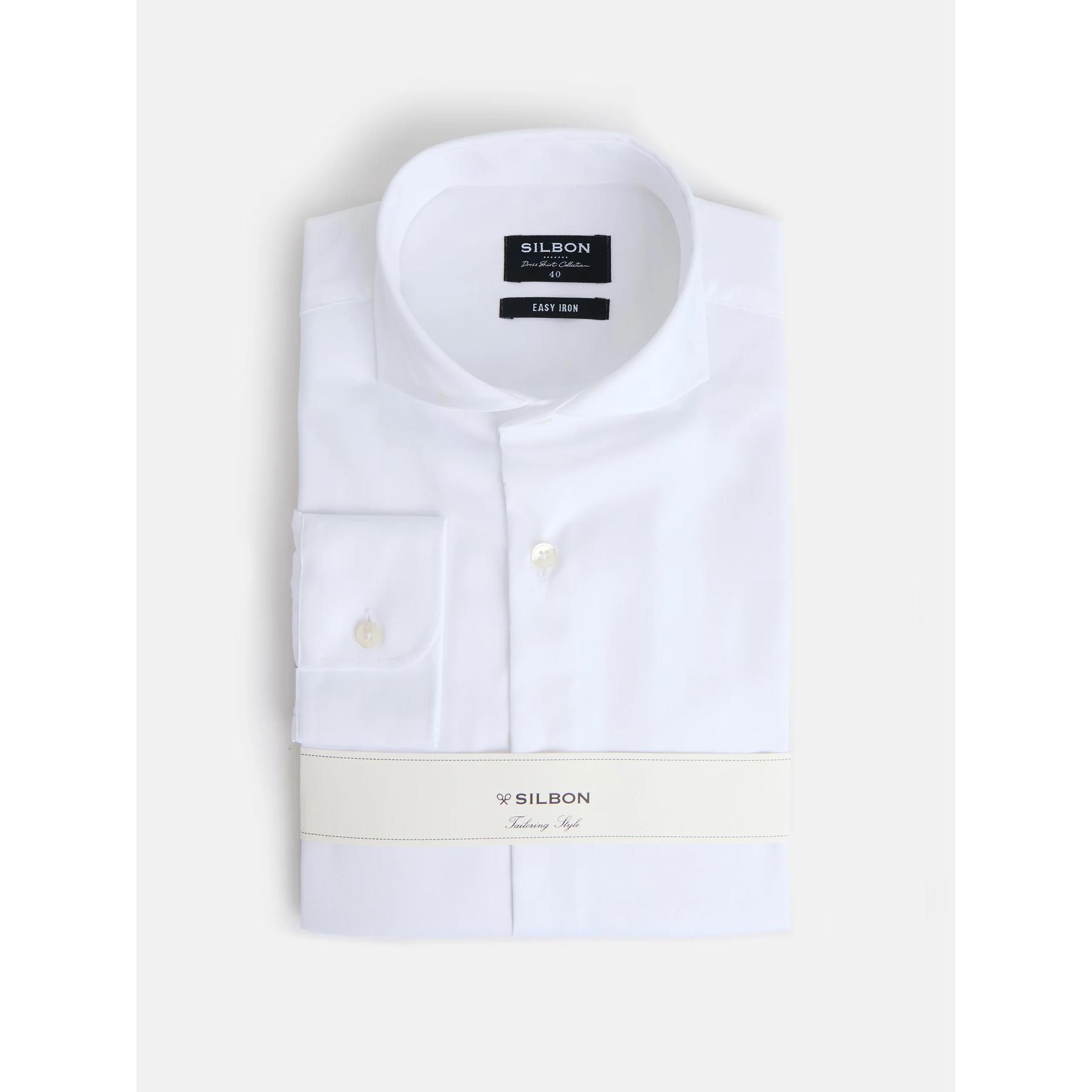 8447340138406 - Langarmhemd mit einfacher Manschette Silbon