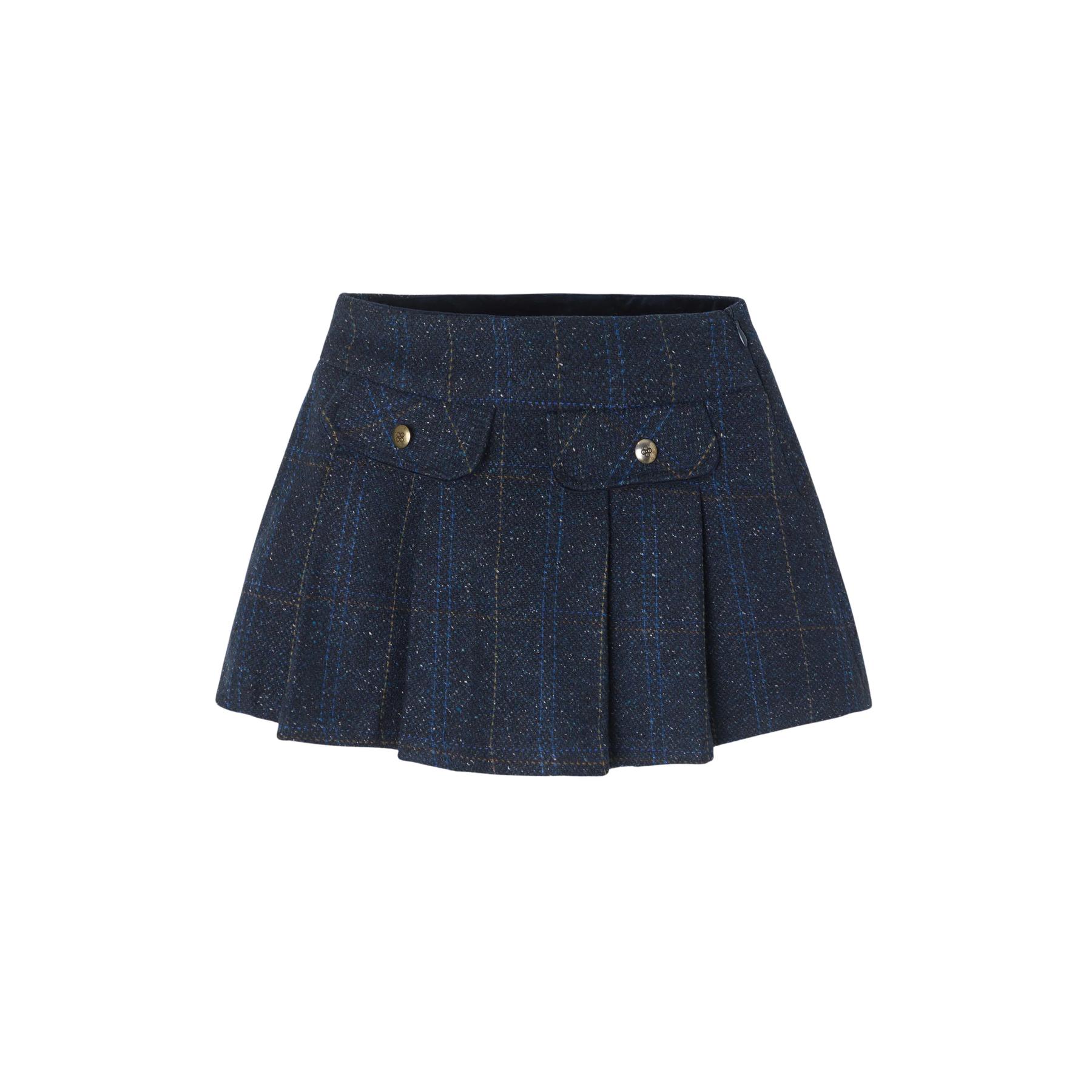 8447340229258 - Karierte Woll-Minirock für Mädchen Silbon