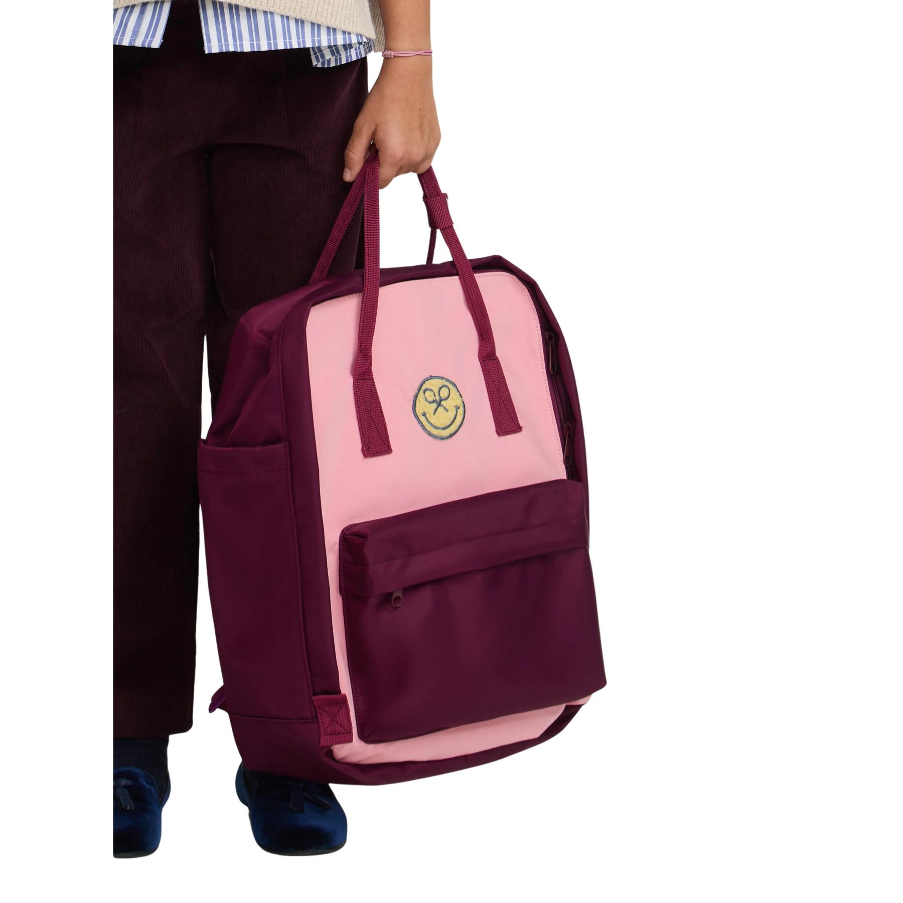 8447340227445 - Rucksack aus Polyester mit einem Smiley-Mädchen-Muster Silbon