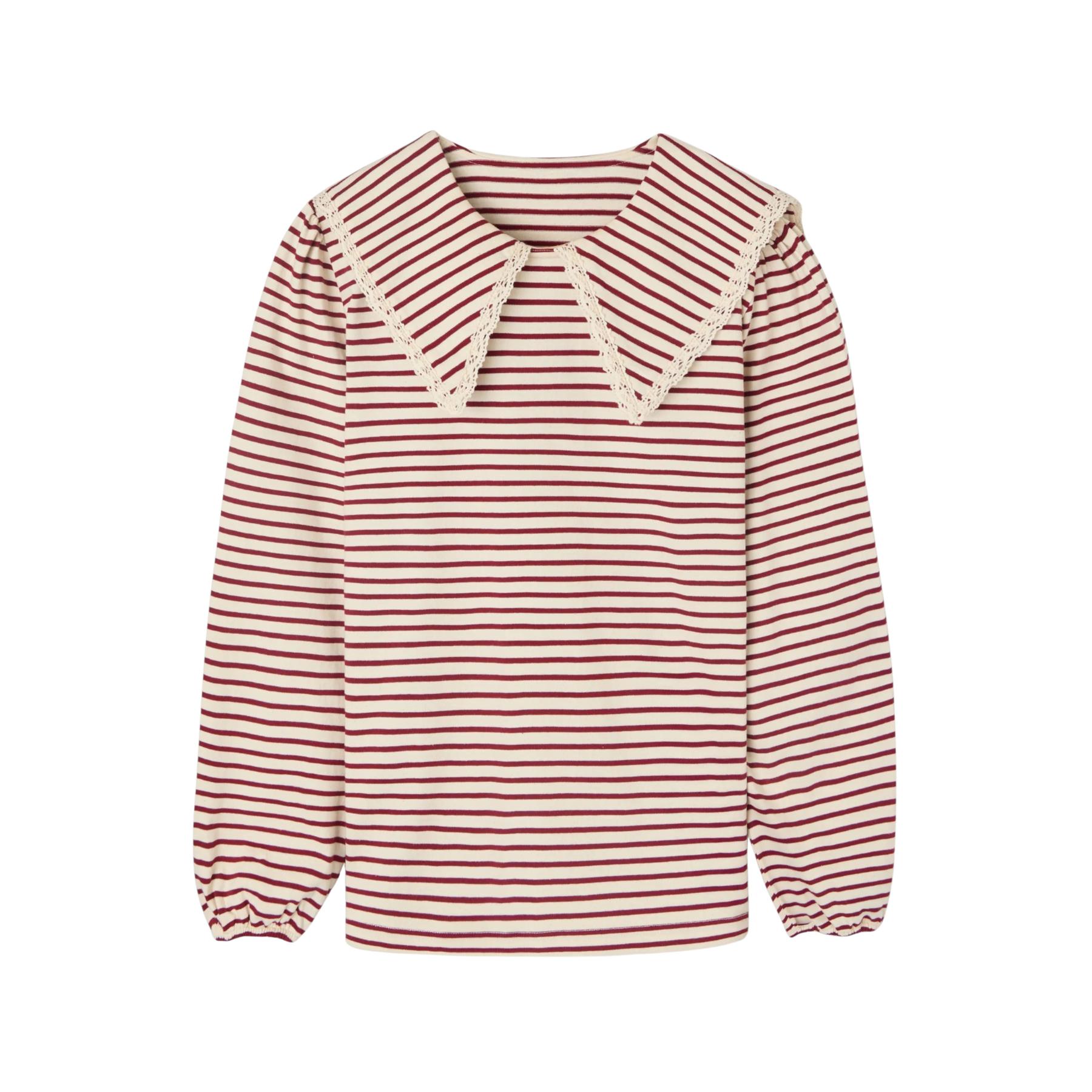 8447340201353 - Langarmshirt mit Streifenhemdenkragen für Damen Silbon