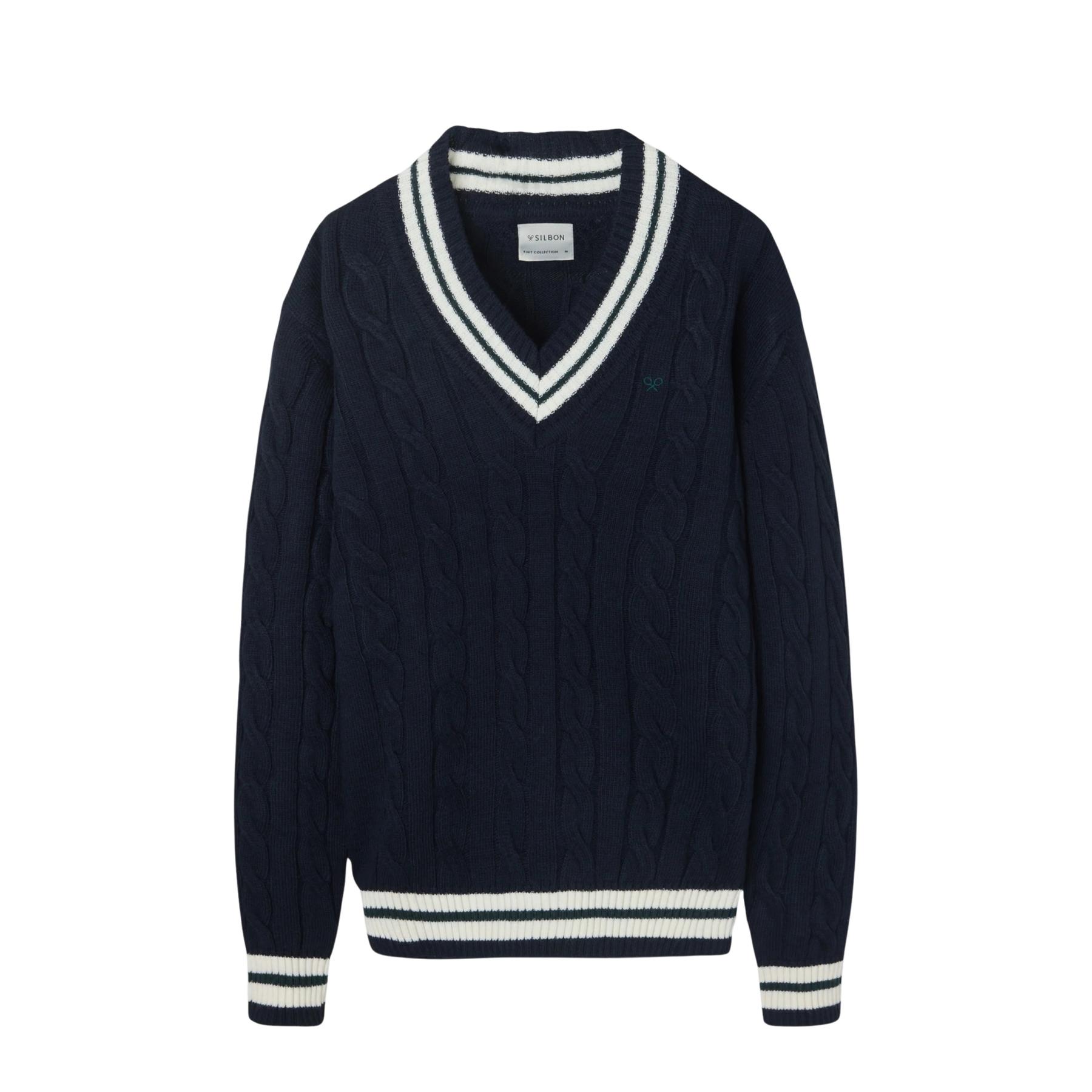 8447340182928 - Halsausschnitt aus Mischwolle für die Schule Silbon