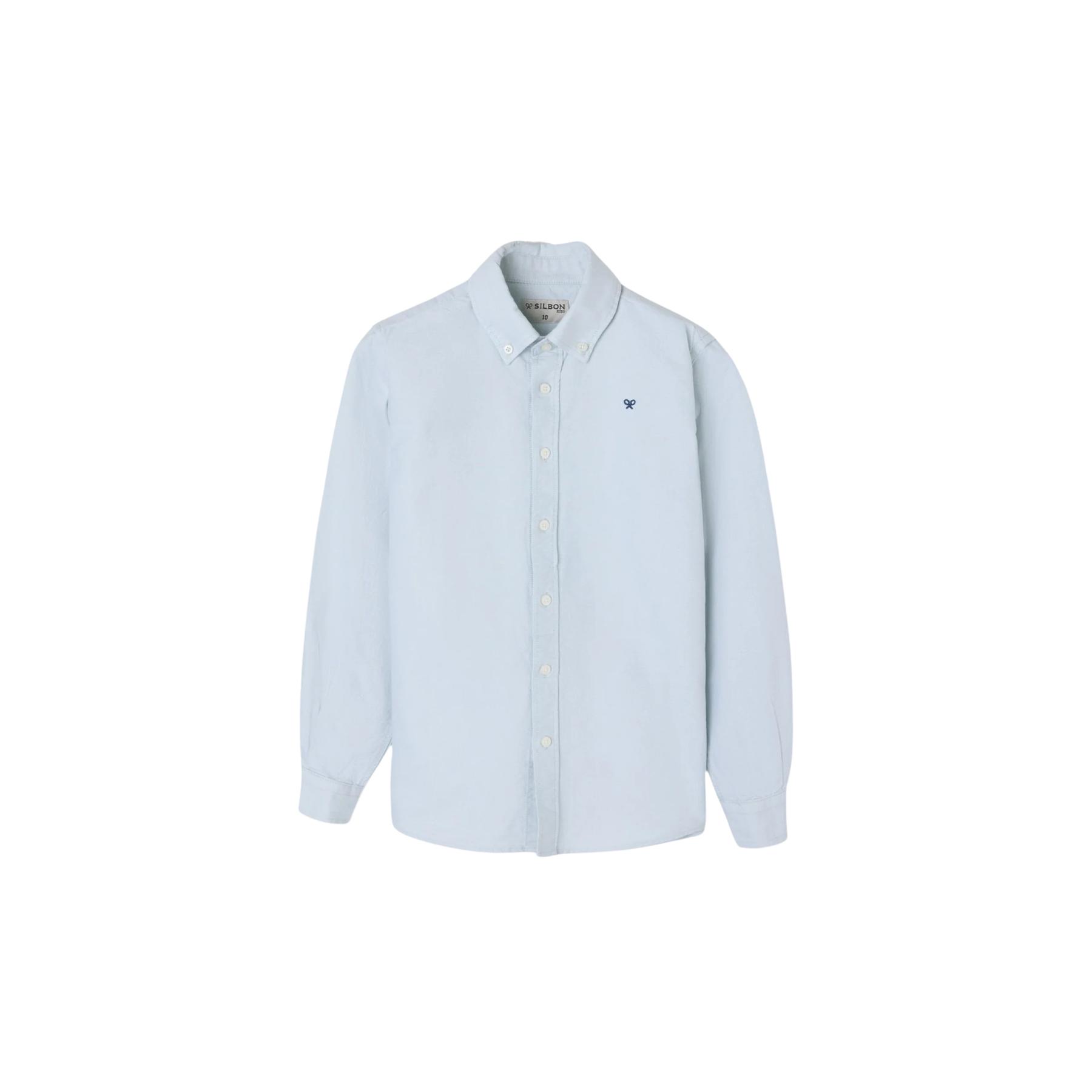 8447340159579 - Langarmhemd aus Oxford-Stoff für Kinder Silbon