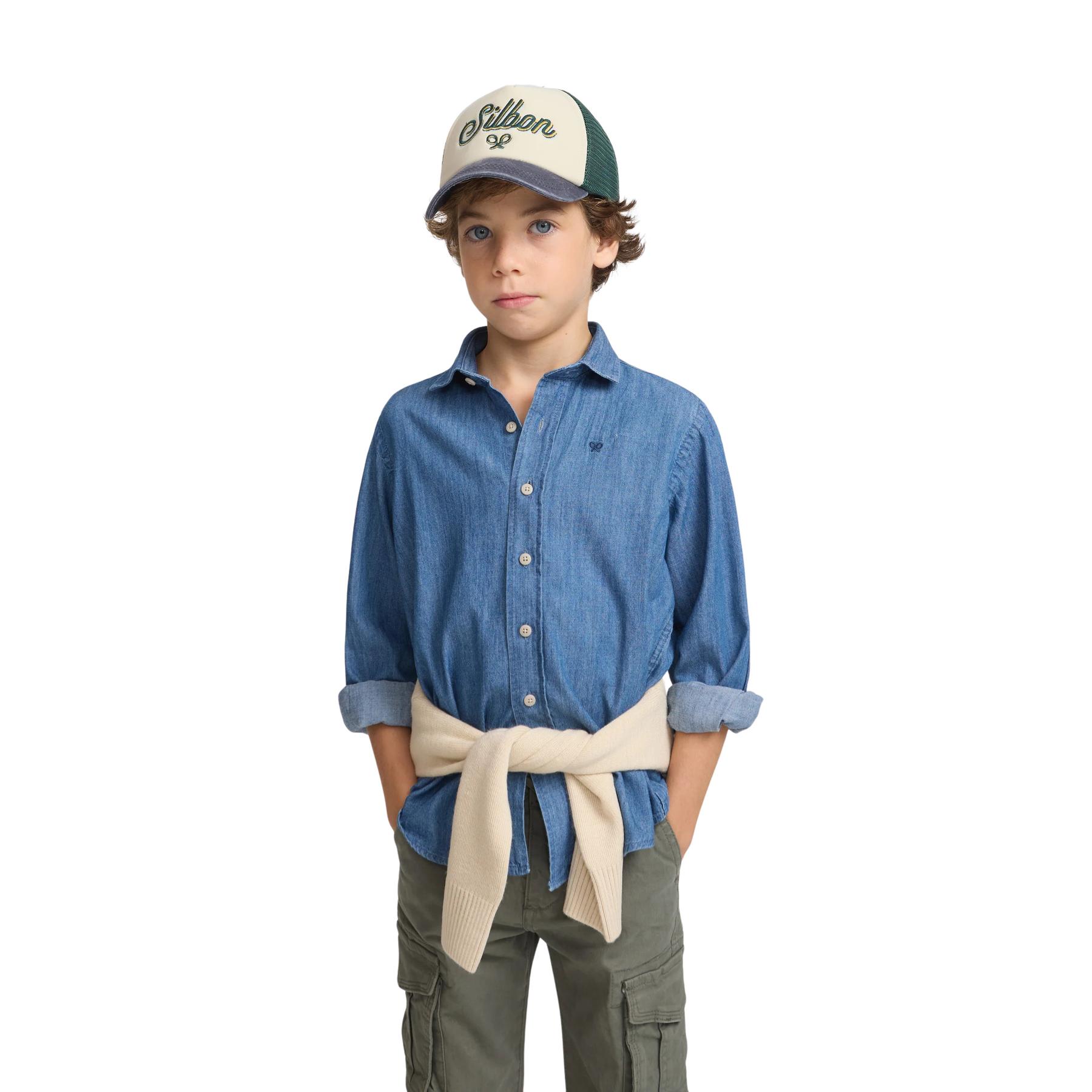 8447340160056 - Jeanshemd für Kinder mit langen Ärmeln Silbon