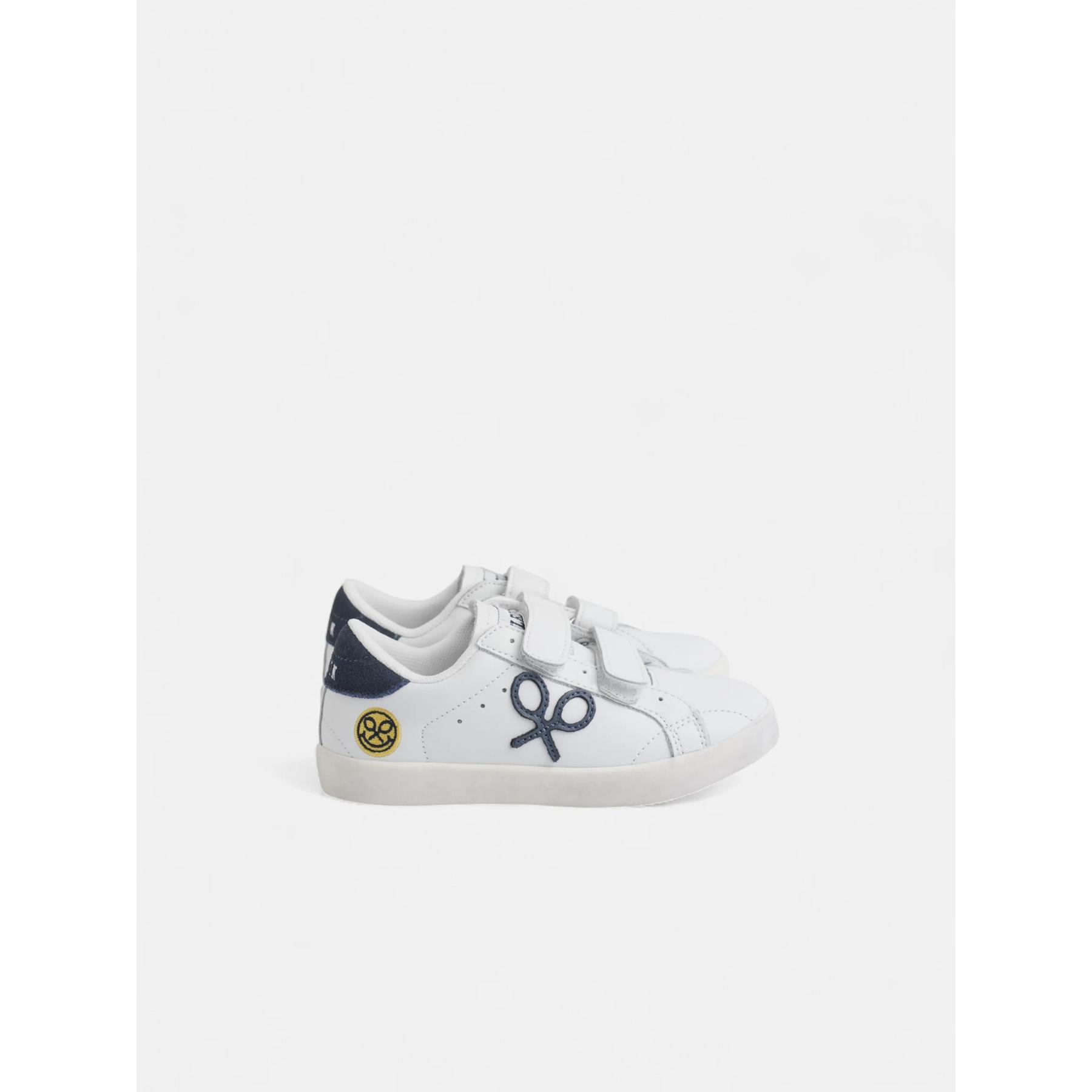 8447340212069 - Tennisschläger- und Smiley-Muster Klettschuhe für Kinder Silbon